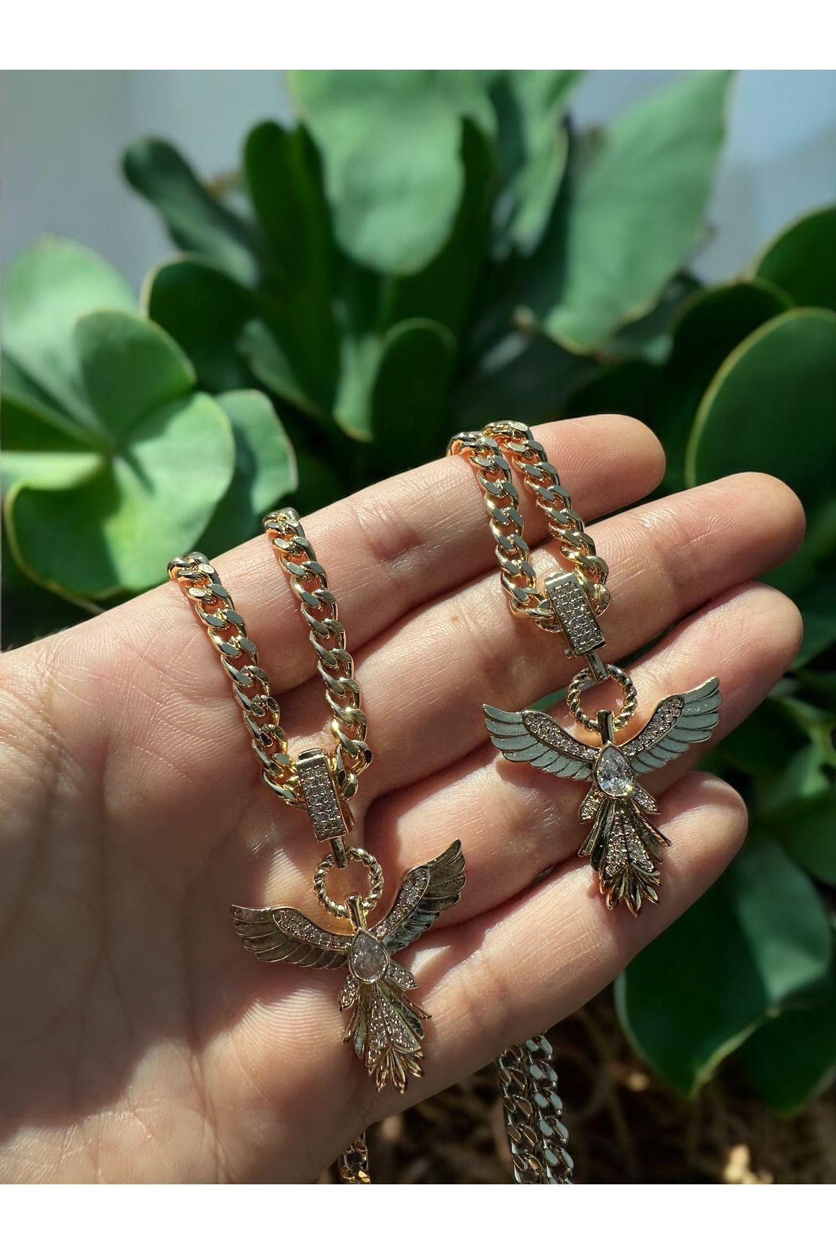 SELISYAJEWELRY Kalın Zincir Anka Kolye