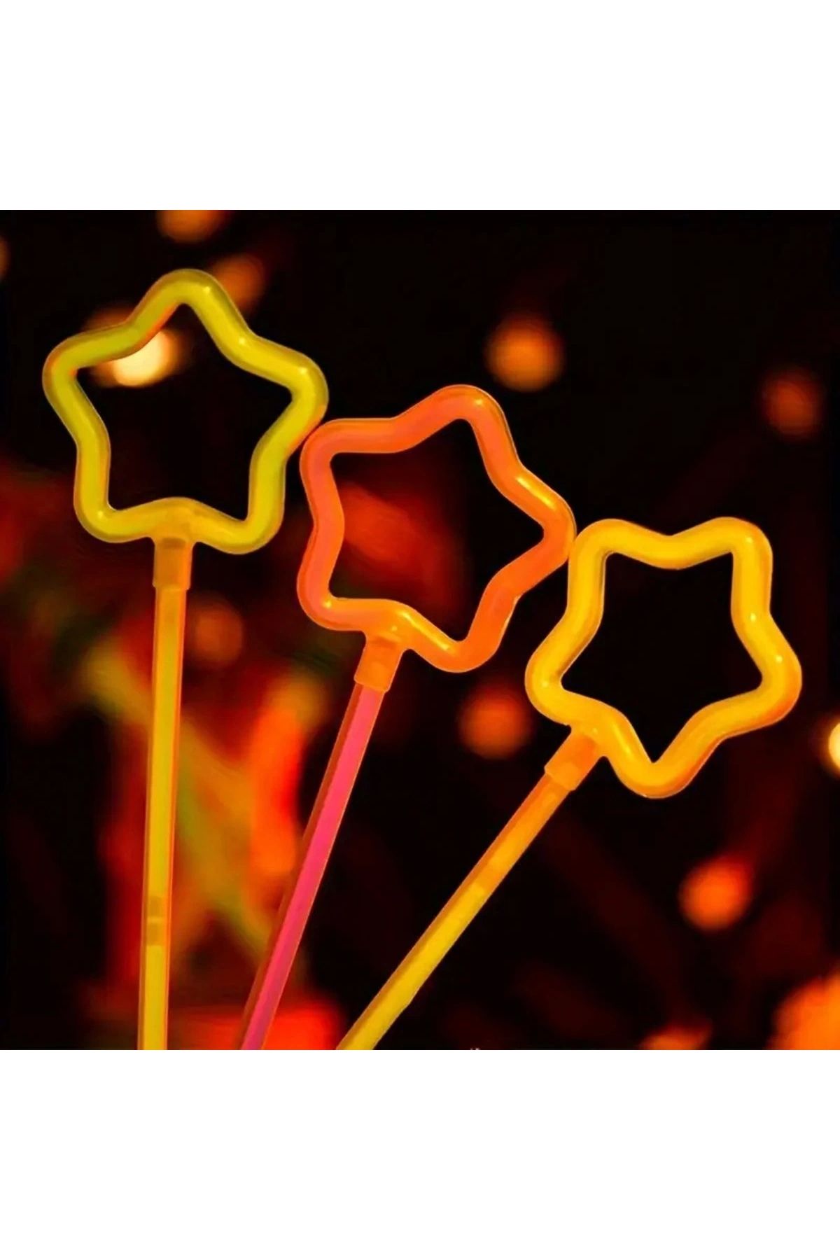 STOREMAX Glow Yıldız Asa Kırılınca Yanan Yıldız Çubuklar 6 Renk 6 Adet (5047)