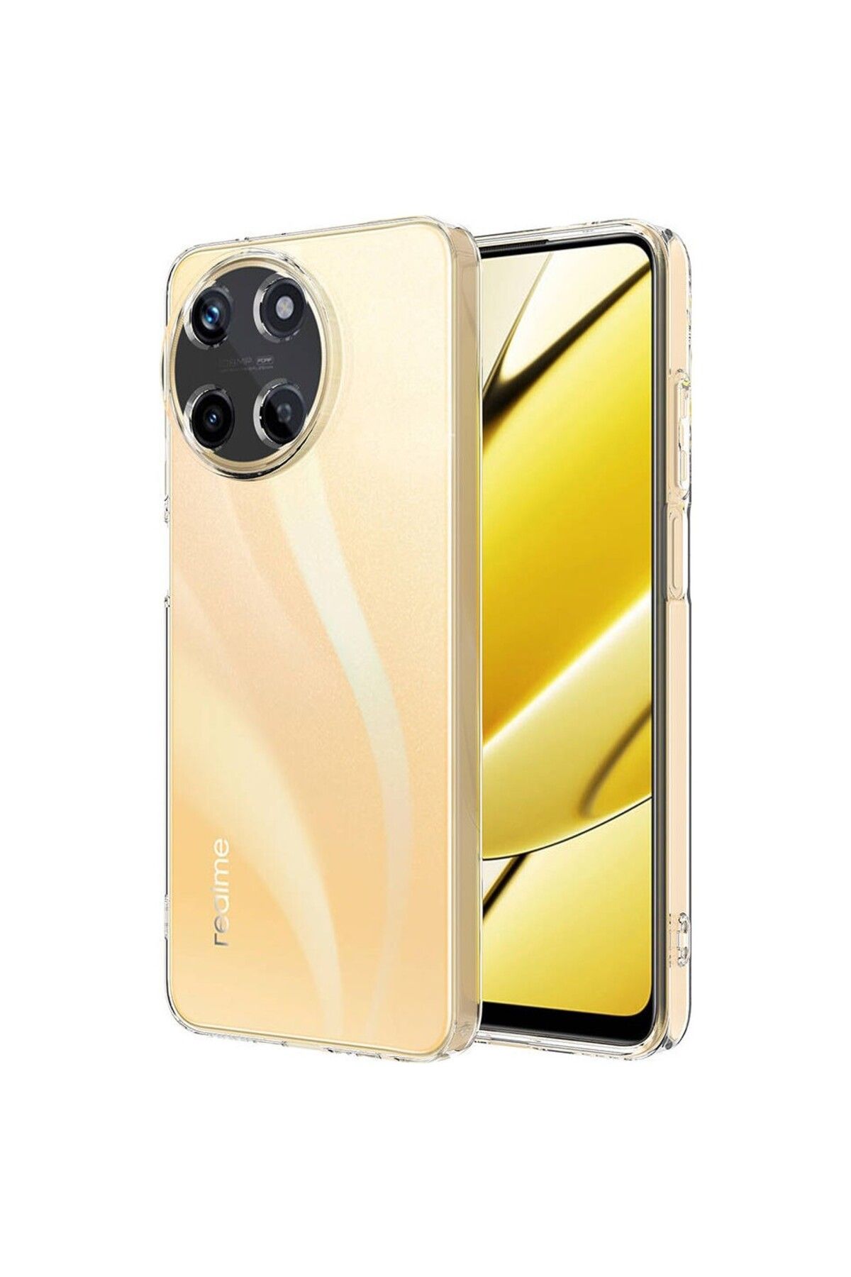 Di Aksesuar Şeffaf Lüx Kılıf Realme 11