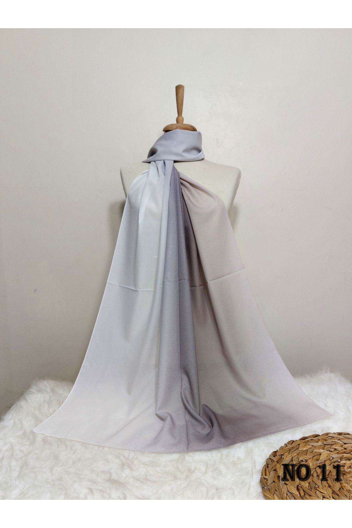 REMOMODA-Chiffon Silky Shawl Gradient Model Wrinkle Free Non Slip Supple-Soft High Quality 4