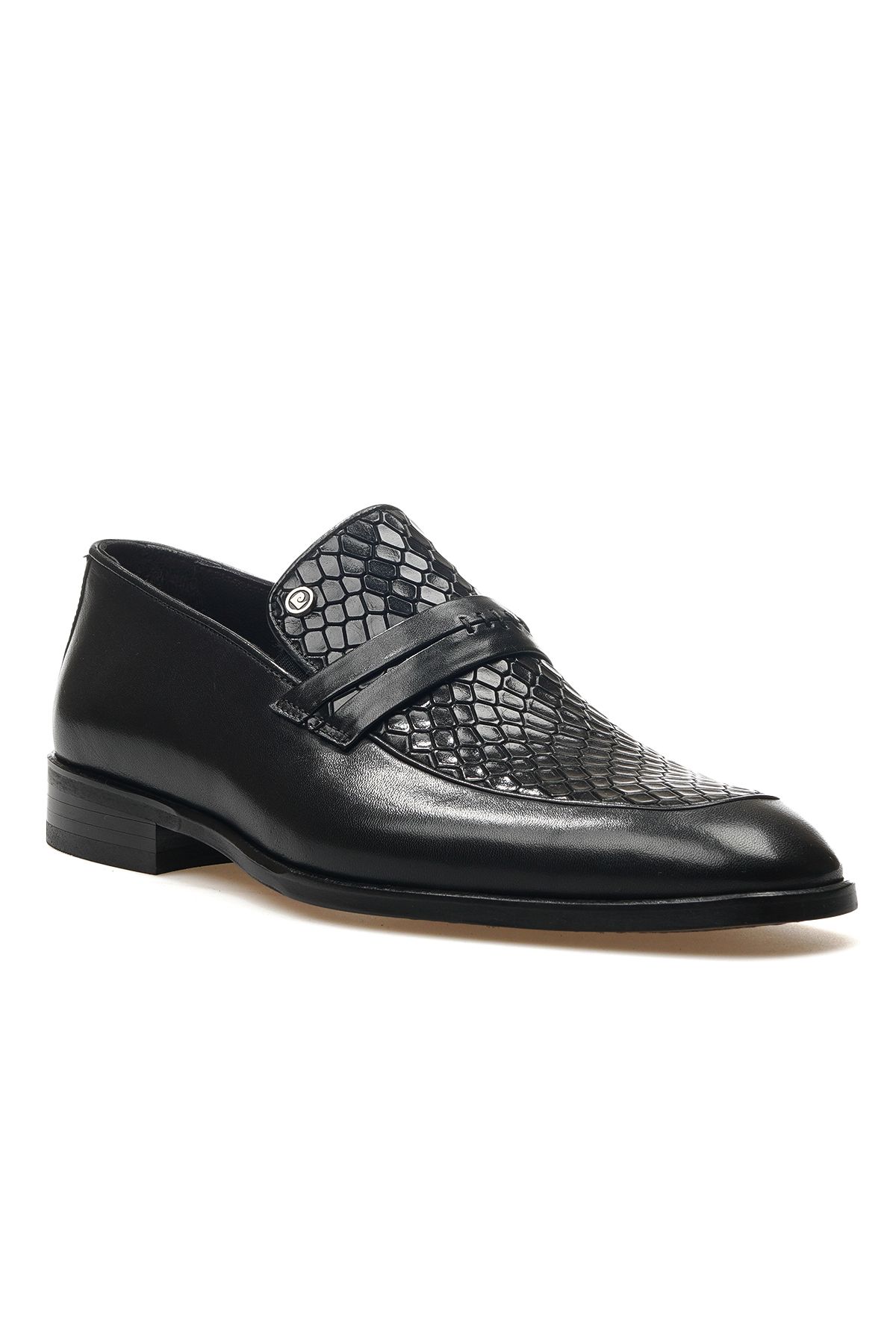 کفش های کلاسیک مردانه با چرم واقعی الگوی 25Y 11922750 M سیاه Pierre Cardin