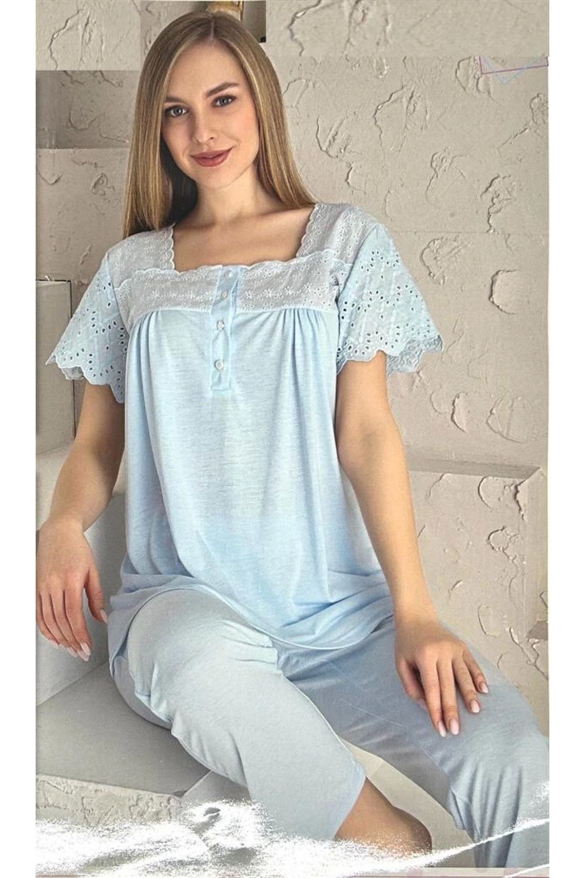 FTT SHOPPING MARKET Limissi Kadın Aplike Pijama Takımı 23201