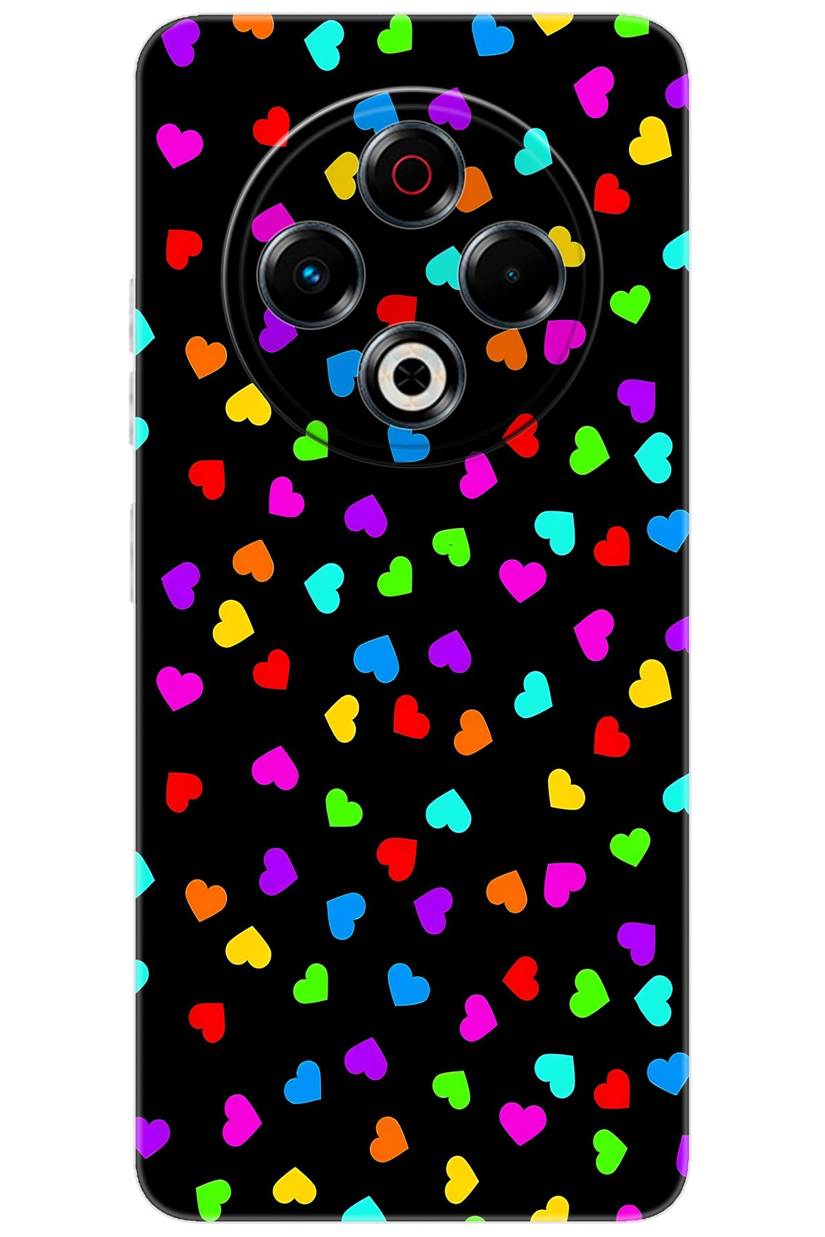 TECNO Spark 30 (KL6) Uyumlu Kılıf Desen Baskılı Silikon Renkli Minik Kalpler STK:1017 CP-fZADUVV