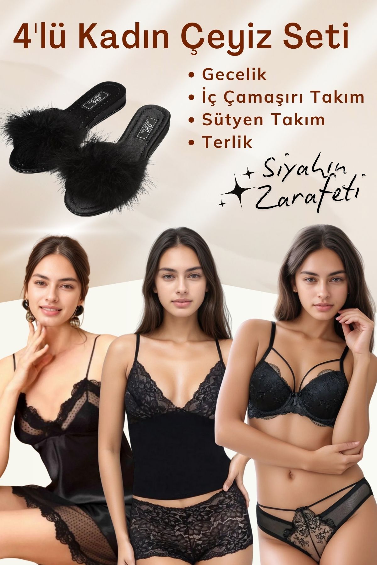 Soweto 4'lü Kadın Çeyiz Seti
