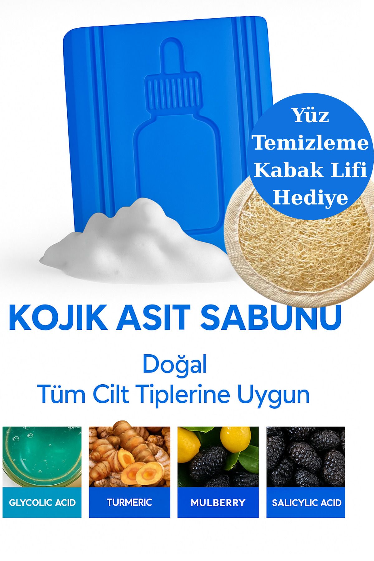 EpiRelax Gözenek Sıkılaştırıcı Kojik Asit Sabunu Kabak Lifi Hediye, Gözenek Sıkılaştıran Kojik Asit Sabunu