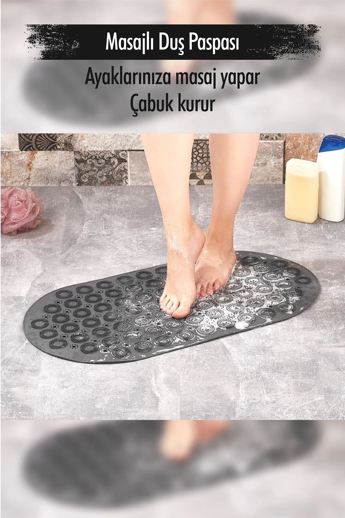 FTT SHOPPING MARKET Silikon Masajlı Duş Paspası