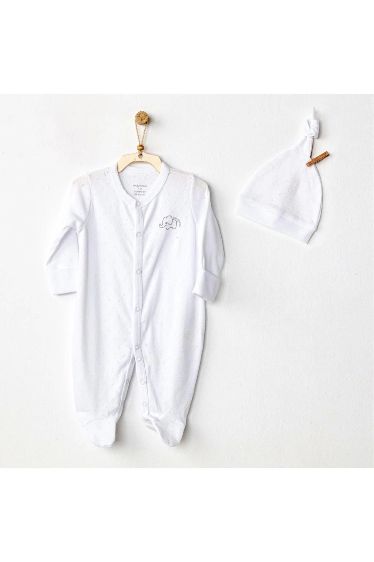 FTT SHOPPING MARKET Nessiworld AC24708 Jacquard Bebek Tulum Takım White