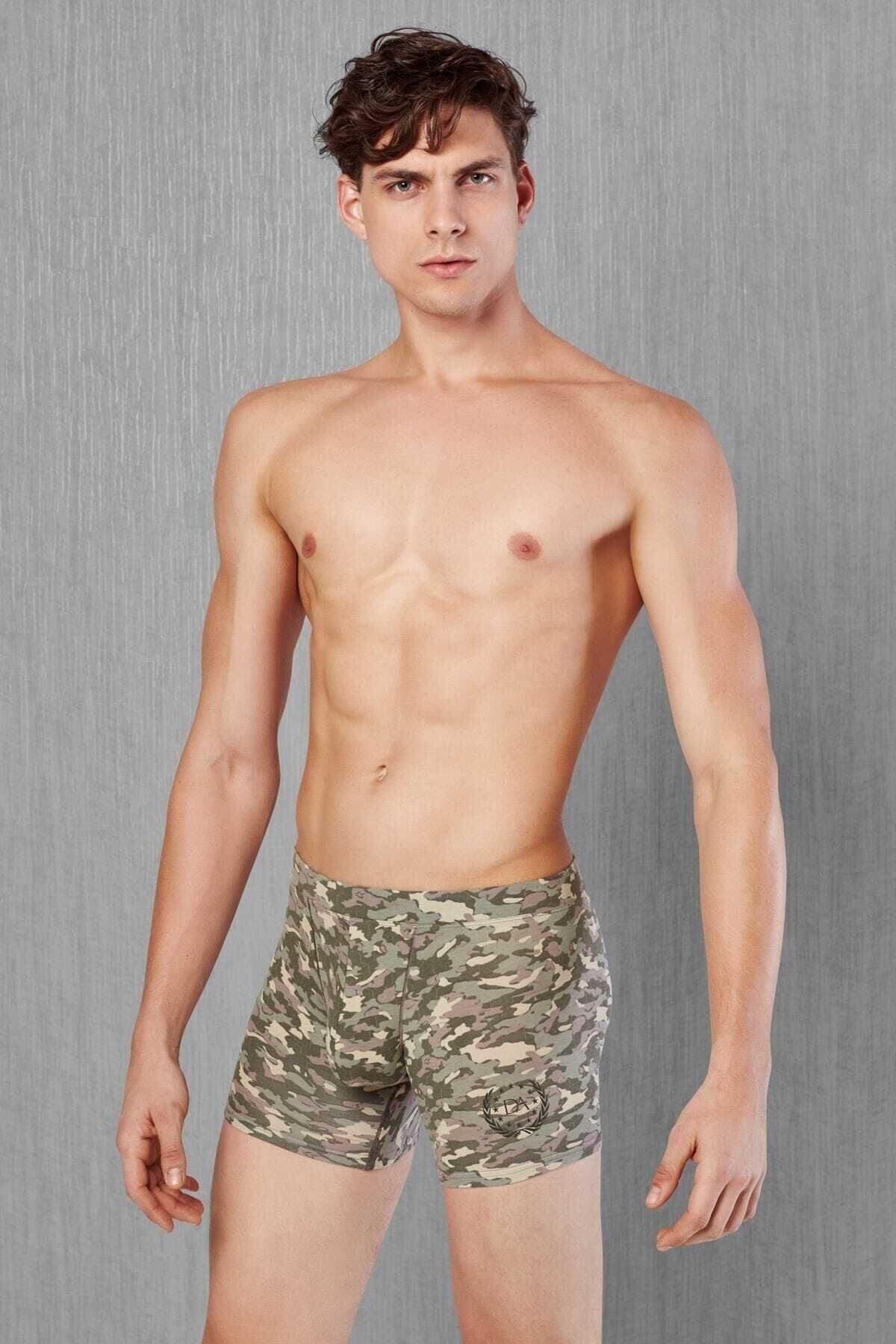 inkasole Erkek Kamuflaj Baskılı Modal Boxer 1815