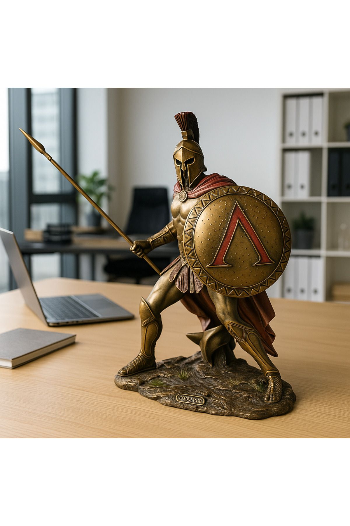 AYDINARTSHOP Veronese Leonidas Heykeli – Bronz Sparta Kralı Figürü (300 Spartalı Temalı)