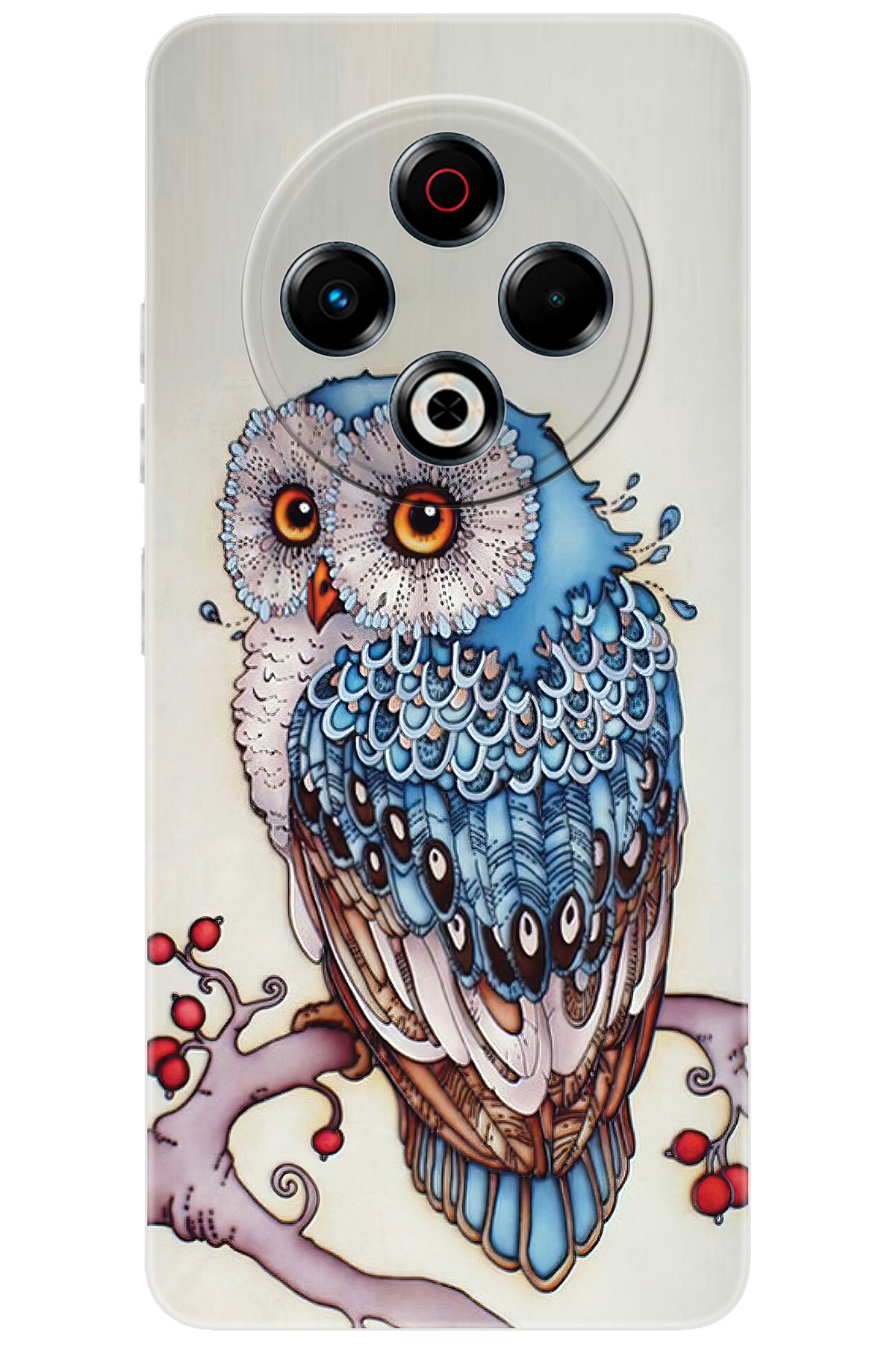 TECNO Spark 30 (KL6) Uyumlu Kılıf Desen Baskılı Silikon Baykuş STK:563 CP-JVsC0rt