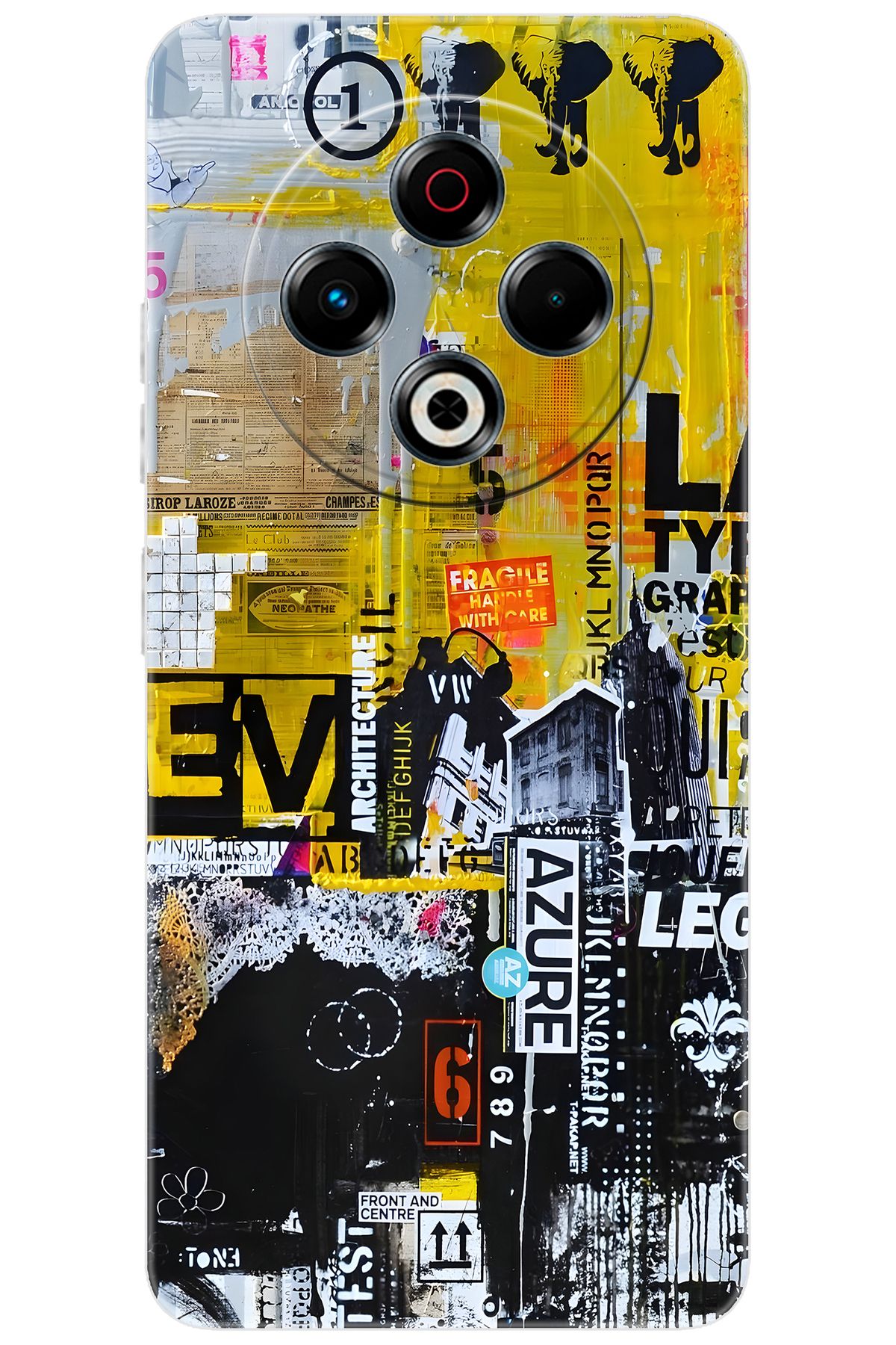 TECNO Spark 30 (KL6) Uyumlu Kılıf Desen Baskılı Silikon Sokak Sanatı STK:706 CP-bK8Ntio