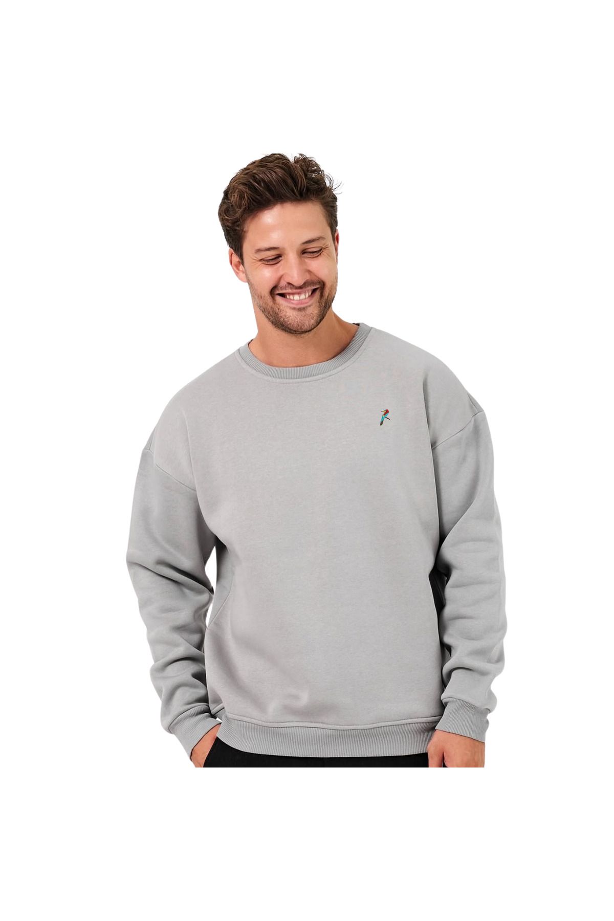 ChapellaSocks Kuş Desen Nakışlı Unisex Sweatshirt- %100 Pamuk ve Rahat!