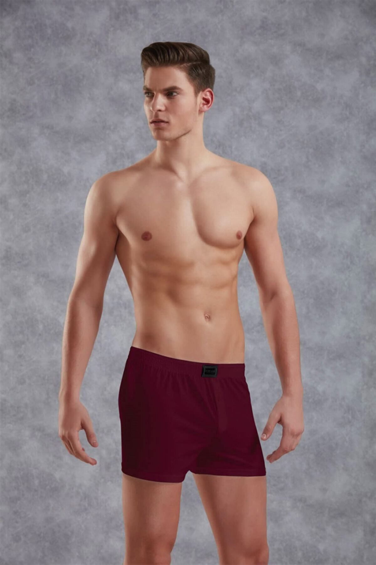 inkasole Erkek Pamuk Düğmeli Boxer 1511 Bordo