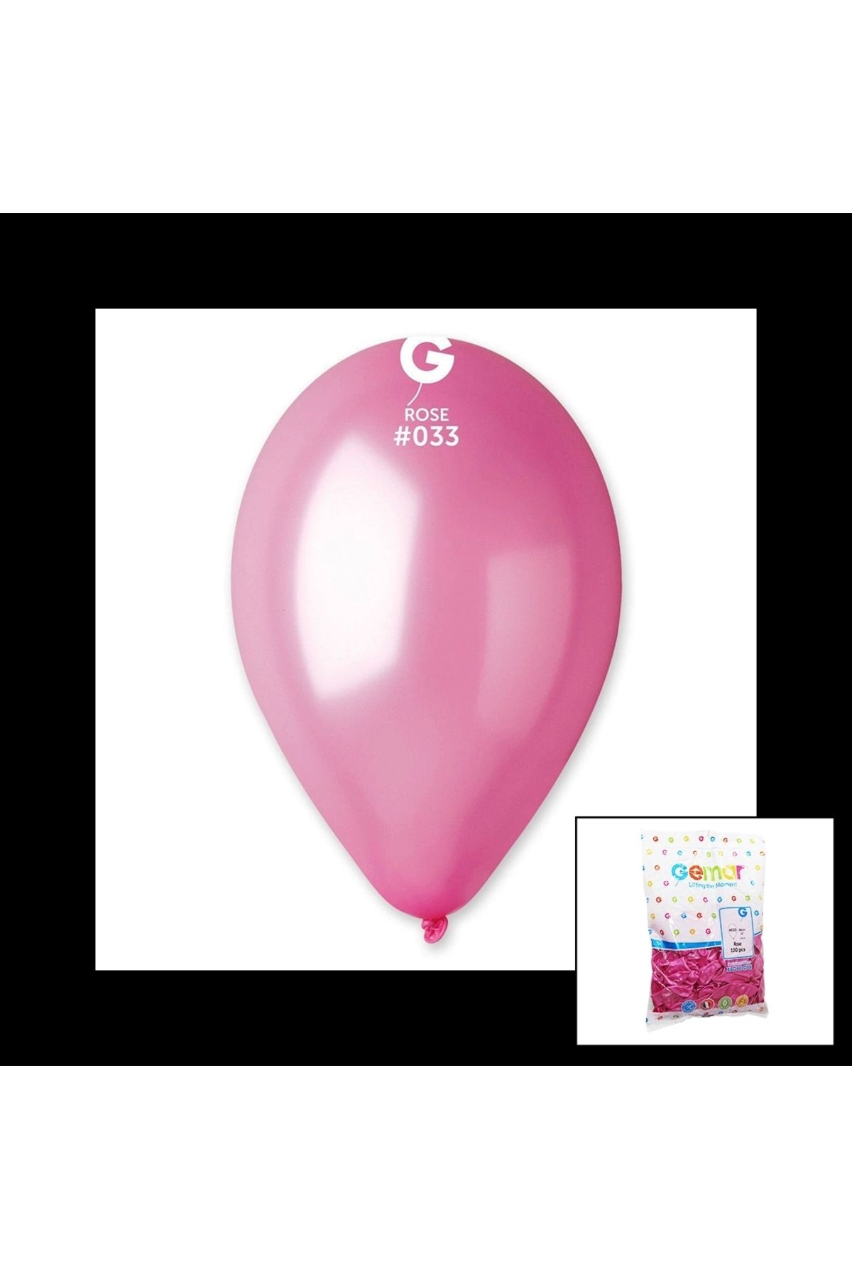 feminight Gm-110-33 Metalik - Pembe Balon 11&apos;&apos; - 28cm - 100 Parça