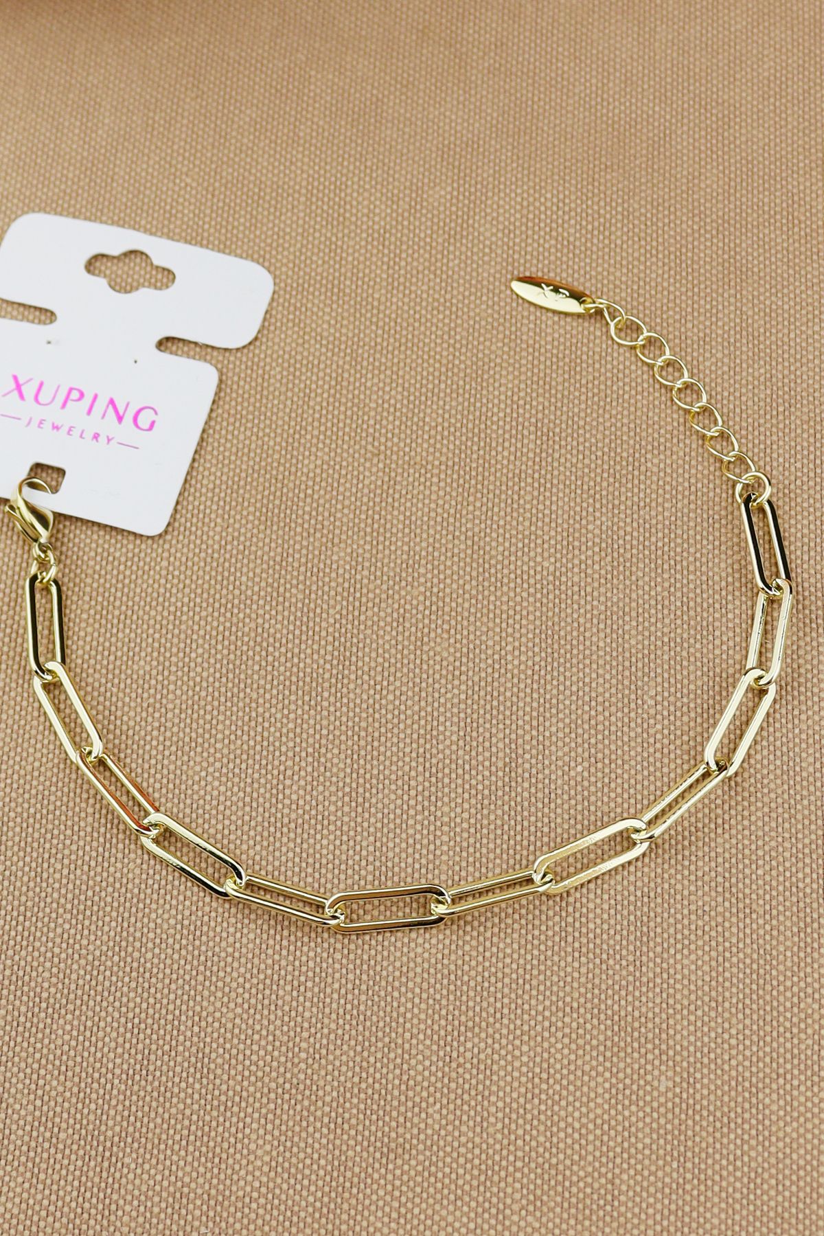 Keyifli Hayaller Xuping Vip Bileklik - Xuping Ataç Zincir Model Sade Zarif Gold Kararmaz Bileklik 16+3cm