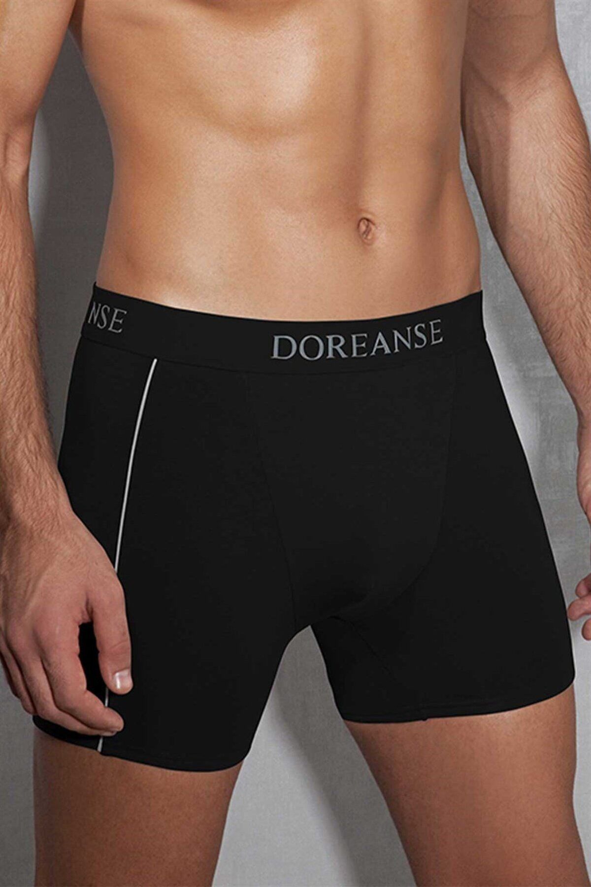 inkasole Erkek Modal Çizgili Normal Paça Boxer 1780 Siyah