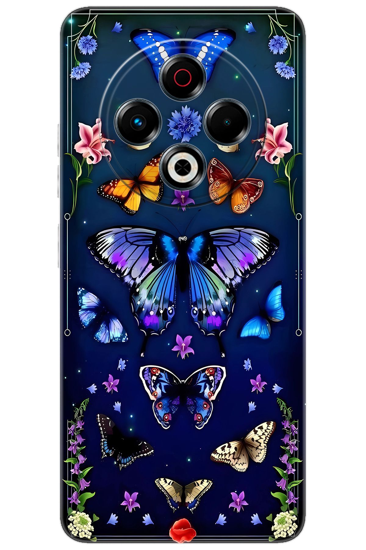 TECNO Spark 30 (KL6) Uyumlu Kılıf Desen Baskılı Silikon Kelebek STK:669 CP-WWMVNaD