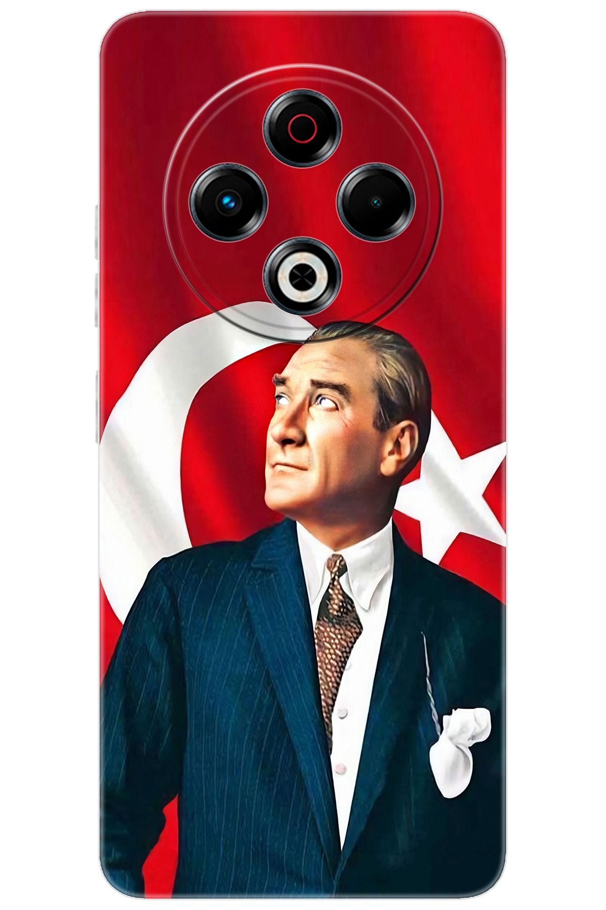 TECNO Spark 30 (KL6) Uyumlu Kılıf Desen Baskılı Silikon Atatürk STK:105 CP-9lxkHn1