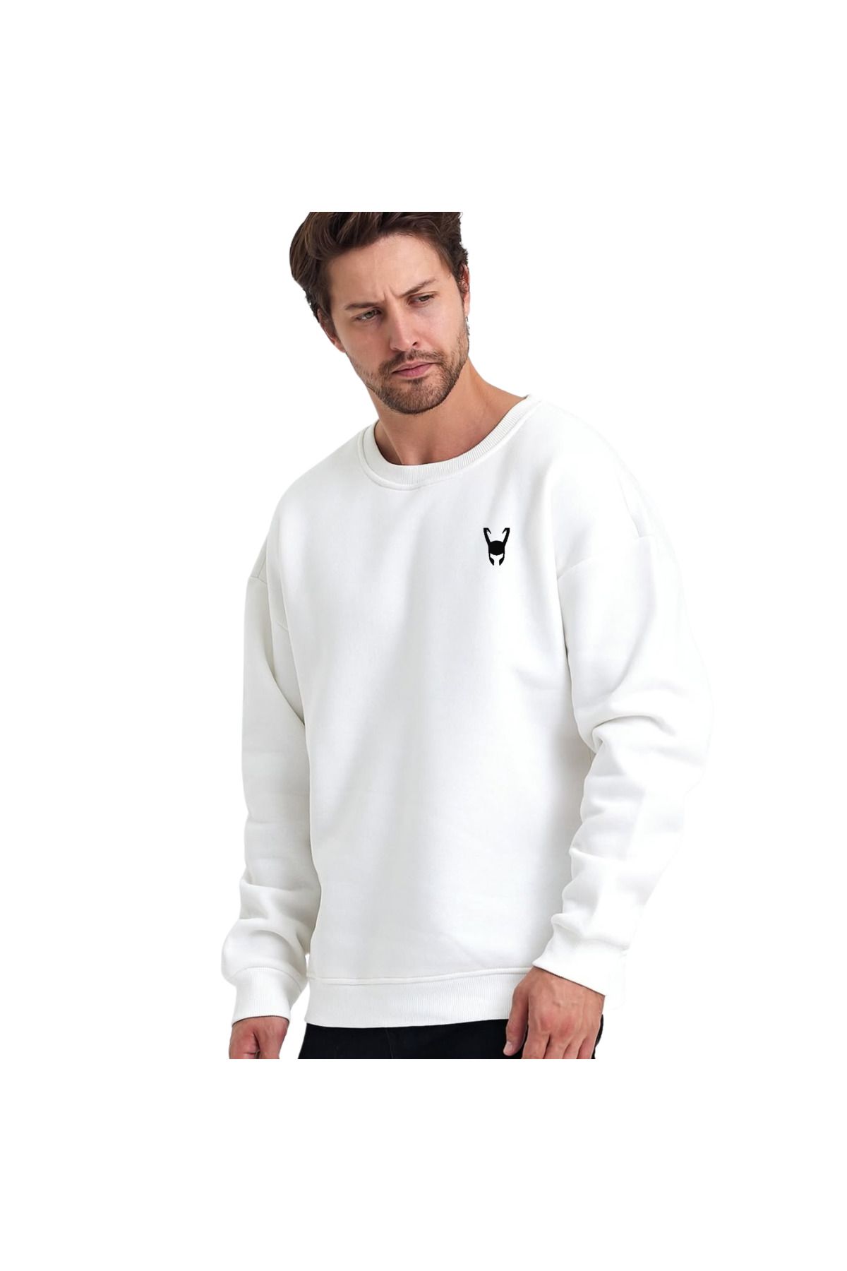 ChapellaSocks Loki Desen Nakışlı Unisex Sweatshirt- %100 Pamuk ve Rahat!