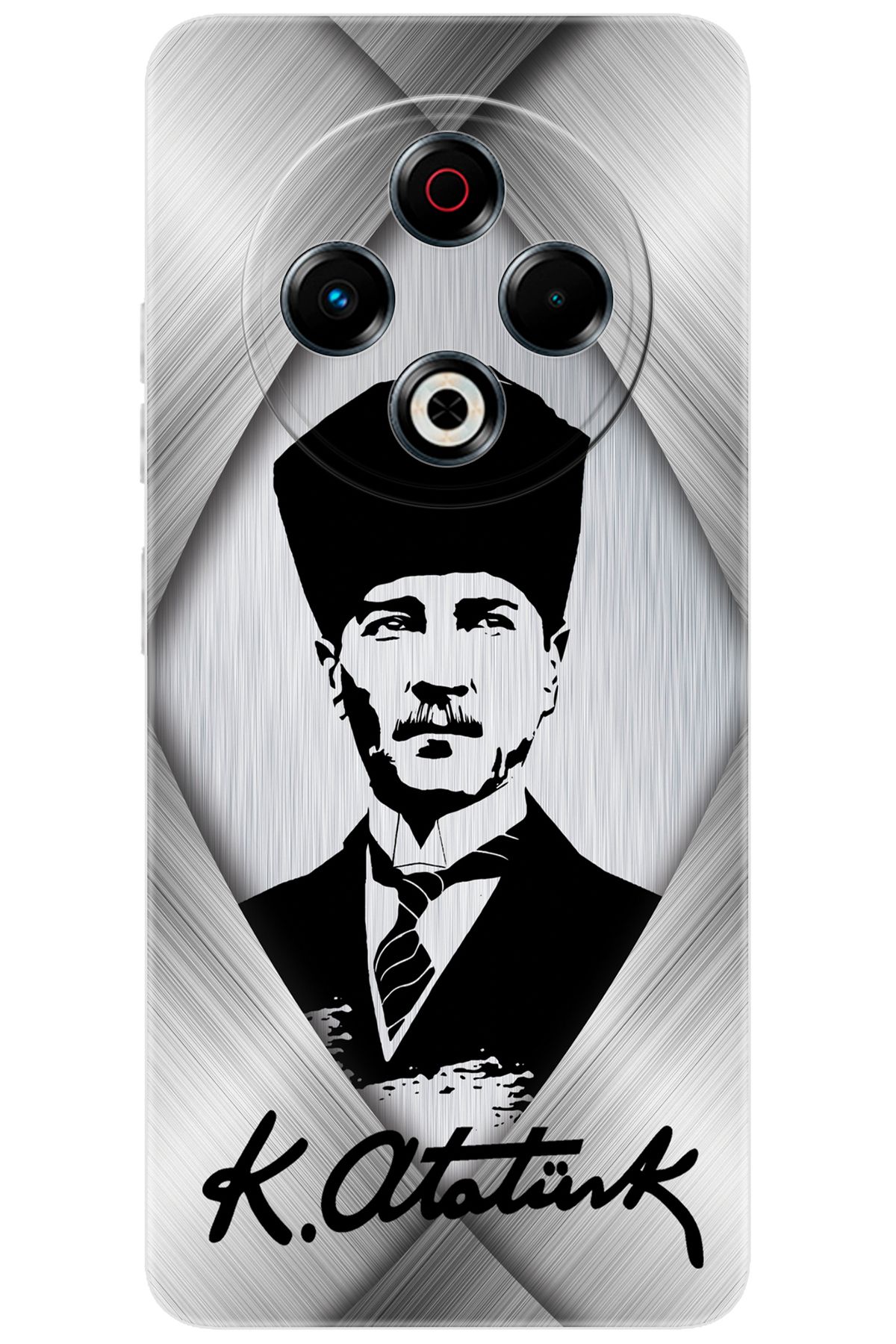 TECNO Spark 30 (KL6) Uyumlu Kılıf Desen Baskılı Silikon Atatürk Tasarım STK:402 CP-ck8ILUi