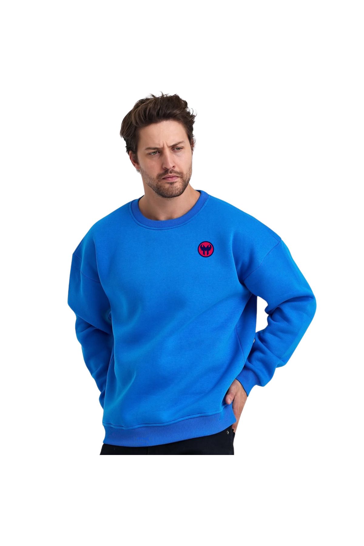 ChapellaSocks Magnetic Desen Nakışlı Unisex Sweatshirt- %100 Pamuk ve Rahat!