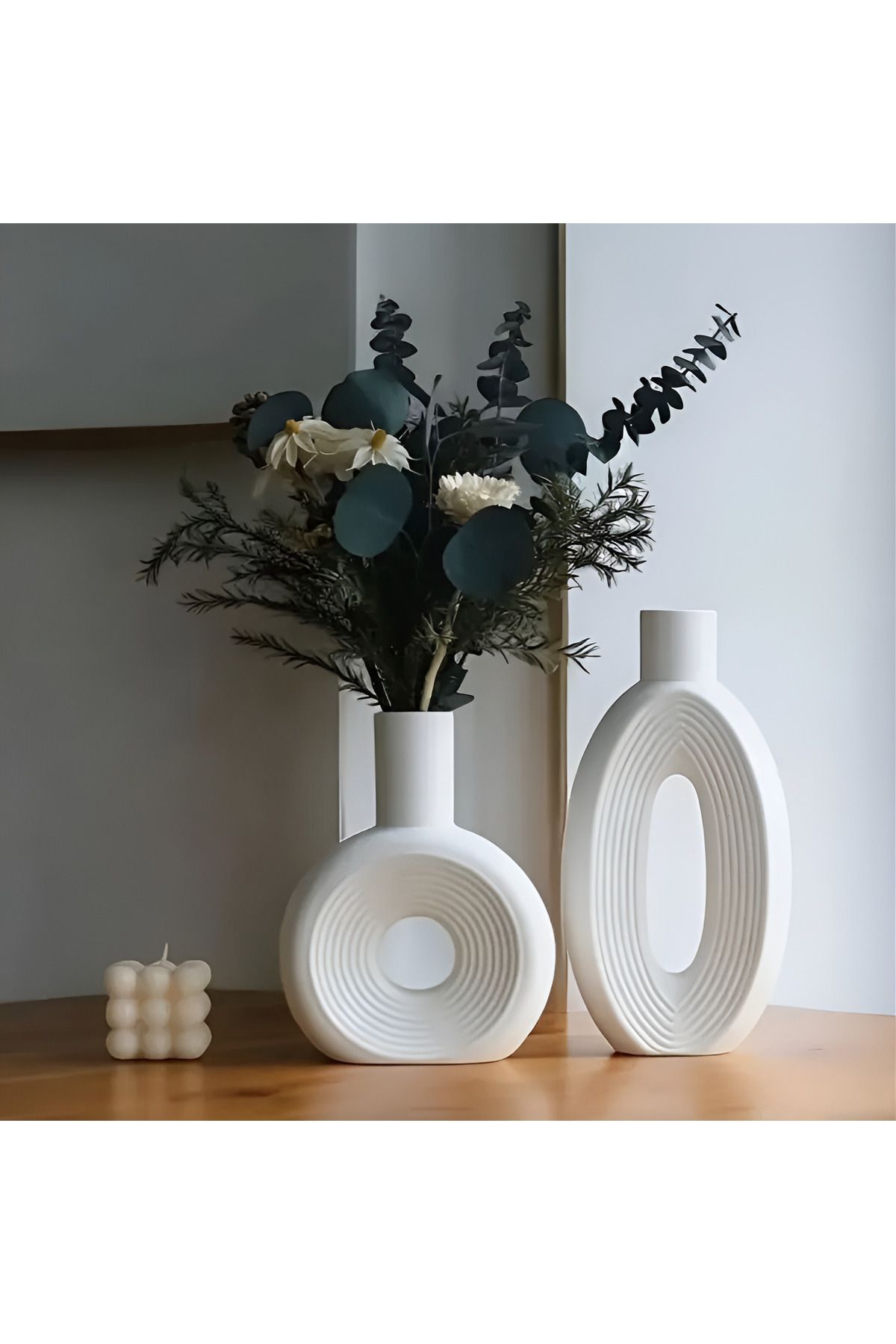 Elan Design Dekoratif Iskandinav 2’li Vazo Seti
