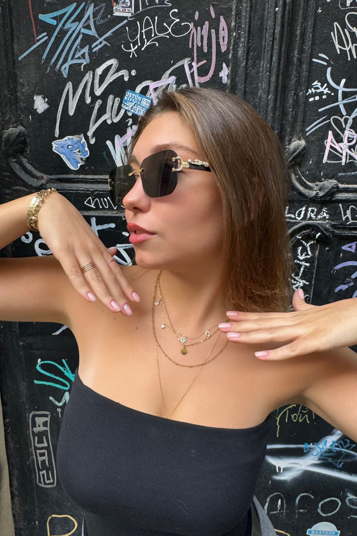 vishor Güneş Gözlüğü Kadın & Erkek Uv400 Cam Ce Belgeli Unisex Model-4