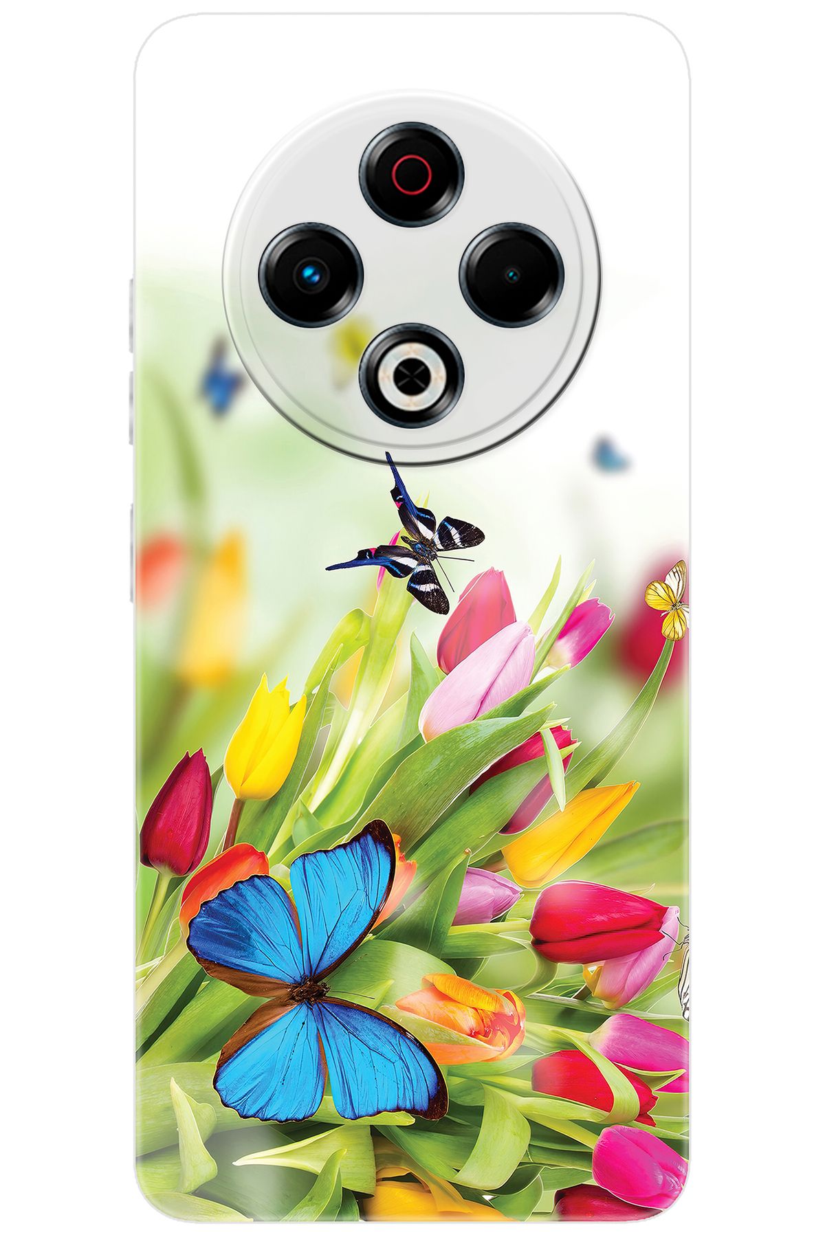 TECNO Spark 30 (KL6) Uyumlu Kılıf Desen Baskılı Silikon Kelebekler STK:542 CP-JFkwEKK