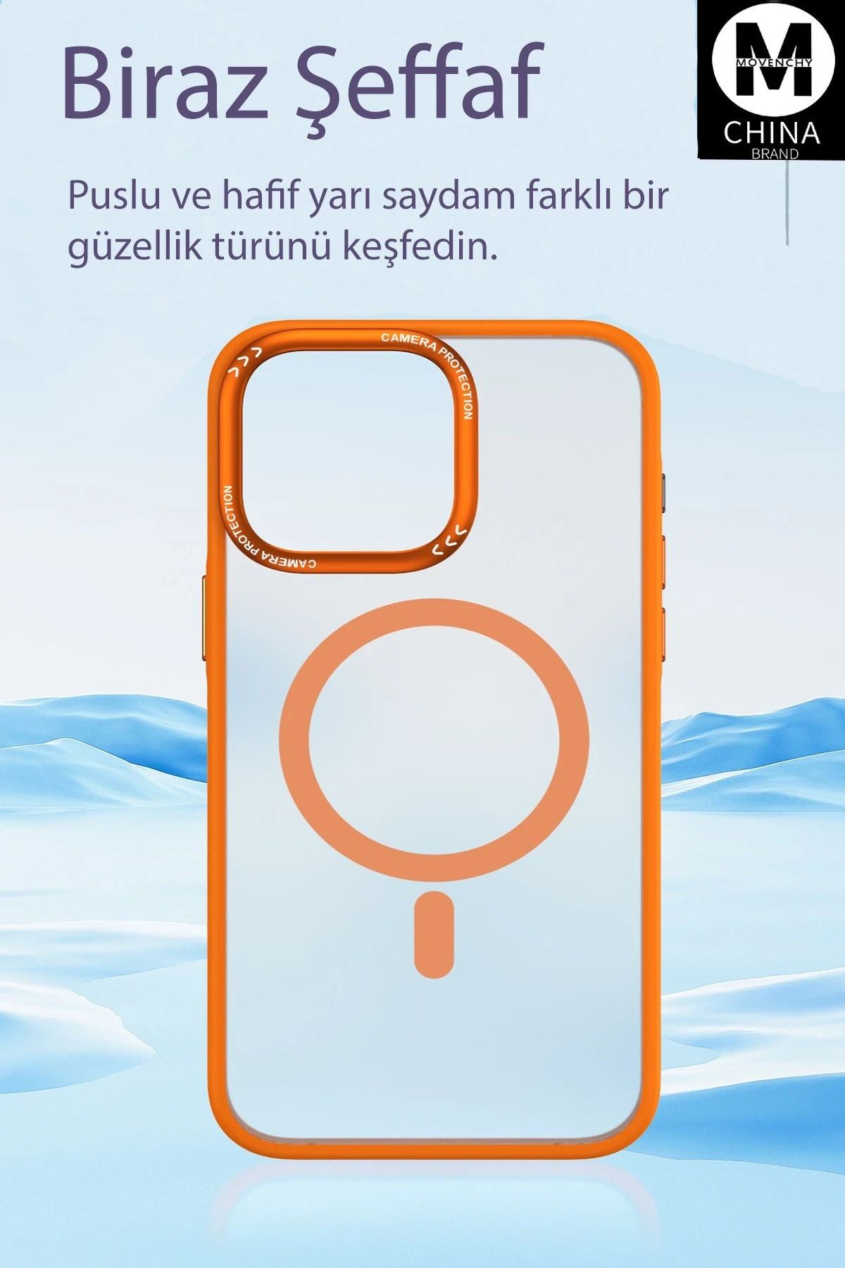 MOVENCHY iPhone 14 Pro Max uyumlu Kılıf Radyant Magsafe Kapak - Titan Gri SVLRS