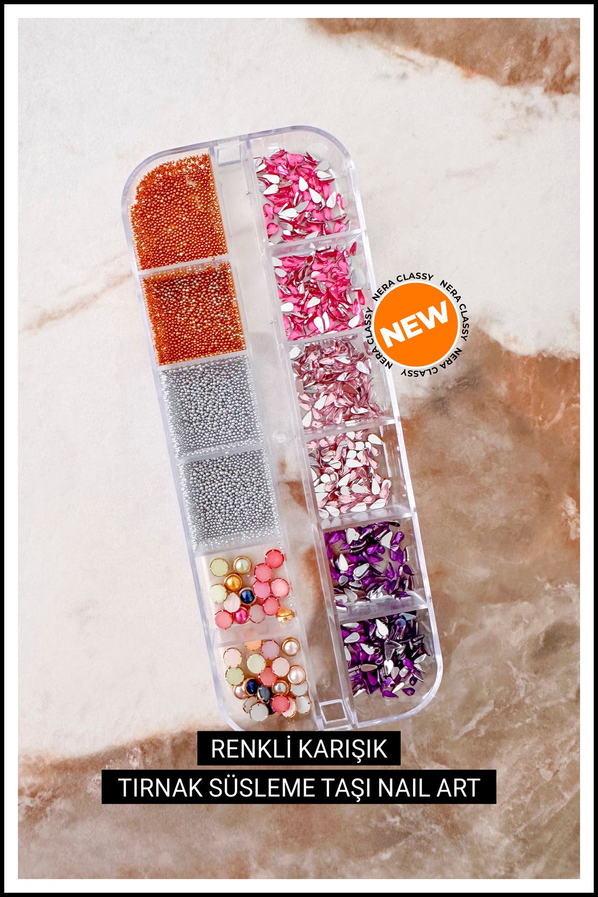 Nera Classy Metal Charm Tırnak Yüz Ve Göz Süsleme Taşı Seti, Nail Art Set, Charm Takma Tırnak Aksesuarları