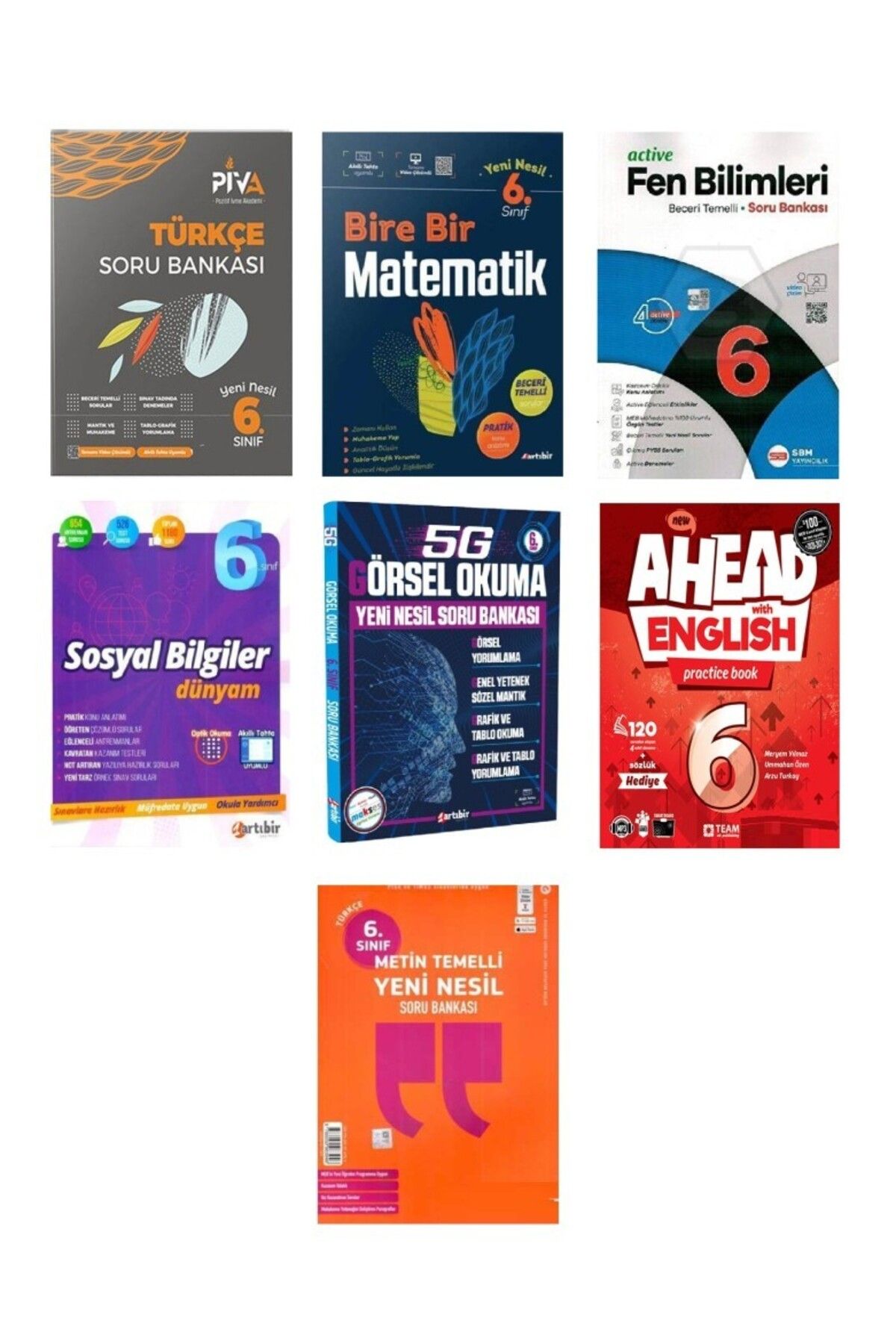 Doğan Akademi 6. Sınıf Tüm Dersler Soru Bankası Seti Kampanyalı 7 Kitap Set