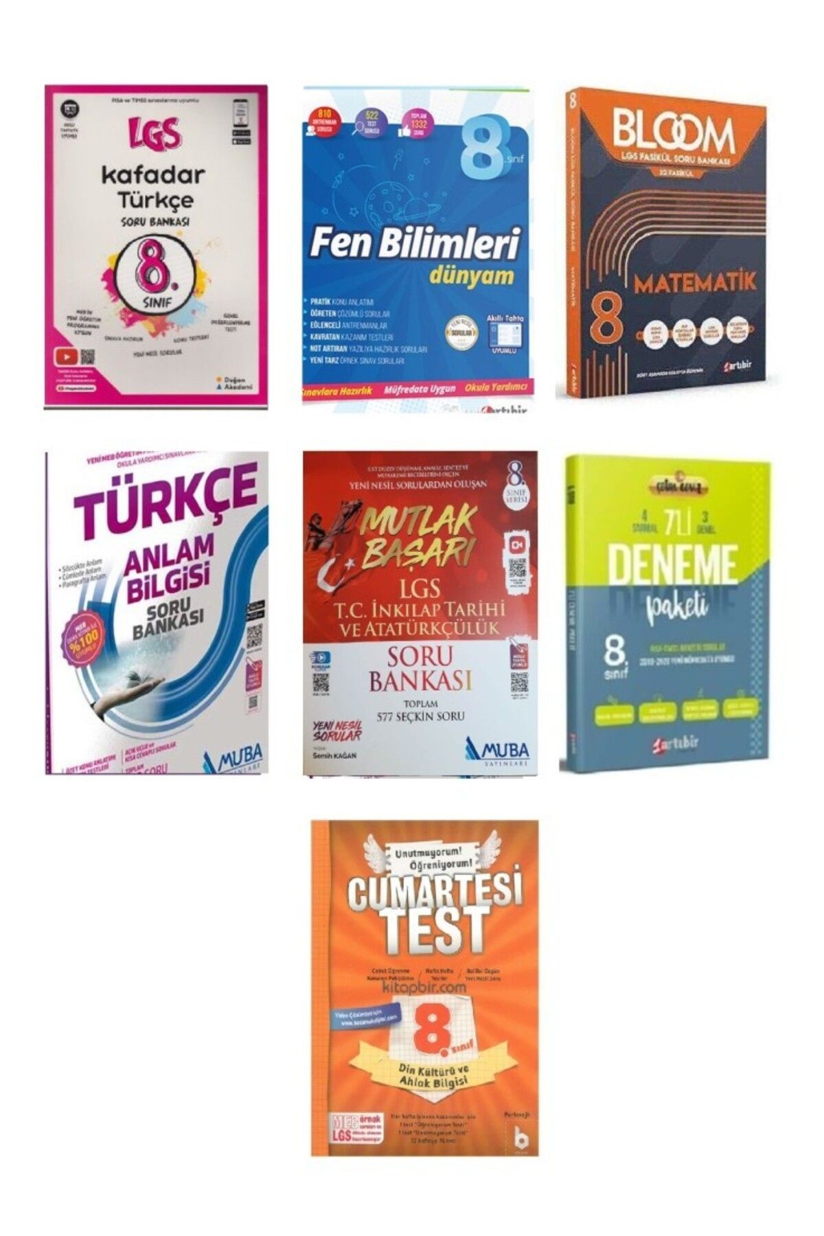Doğan Akademi 8. Sınıf Tüm Dersler Eğitim Seti 7 Kitap (Set 3)