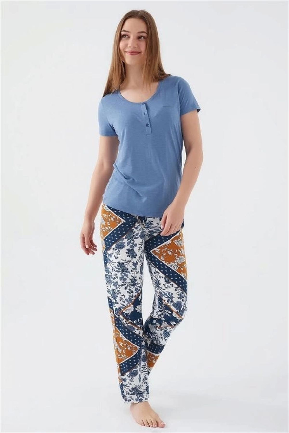 FTT SHOPPING MARKET Azze Pierre Cardin 8507-s Kadın Kısa Kol Pijama Takımı