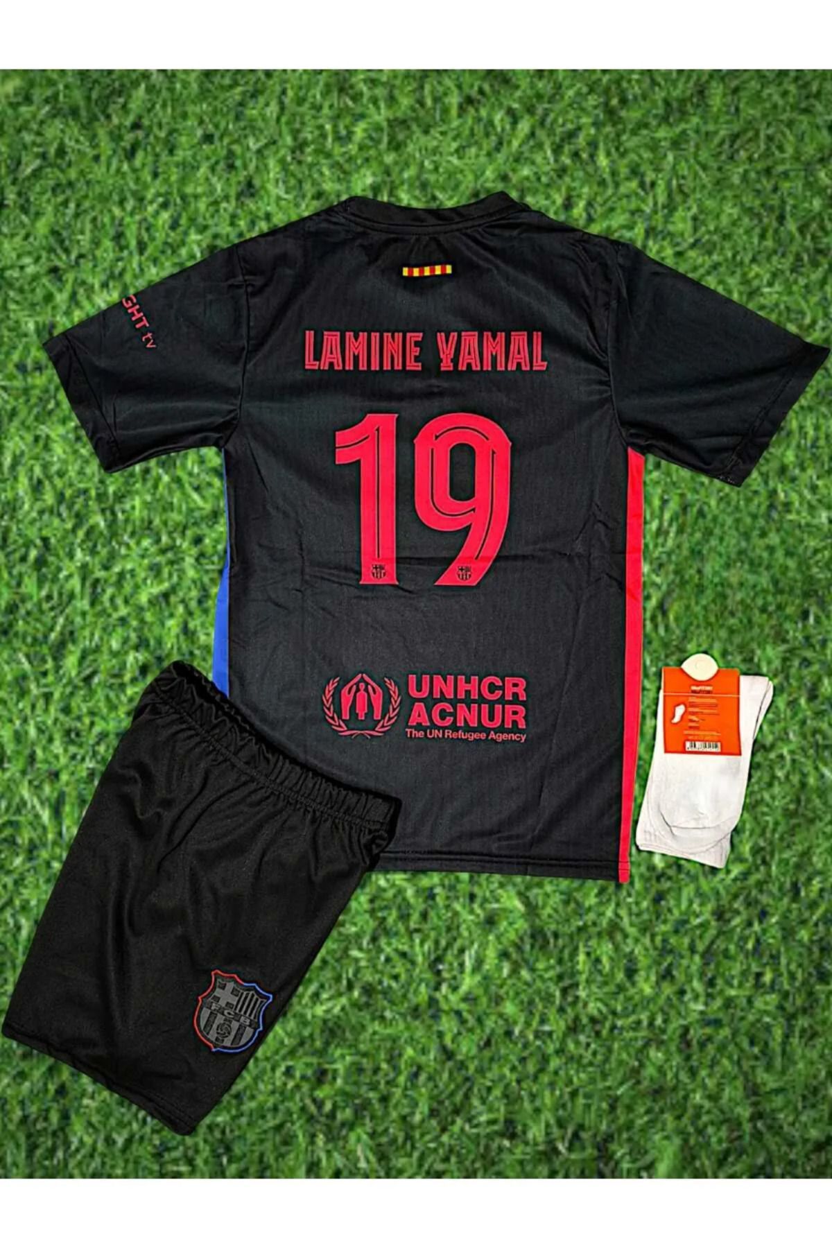Atlas Global BARCELONA LAMİNE YAMAL SİYAH FORMA YENİ SEZON