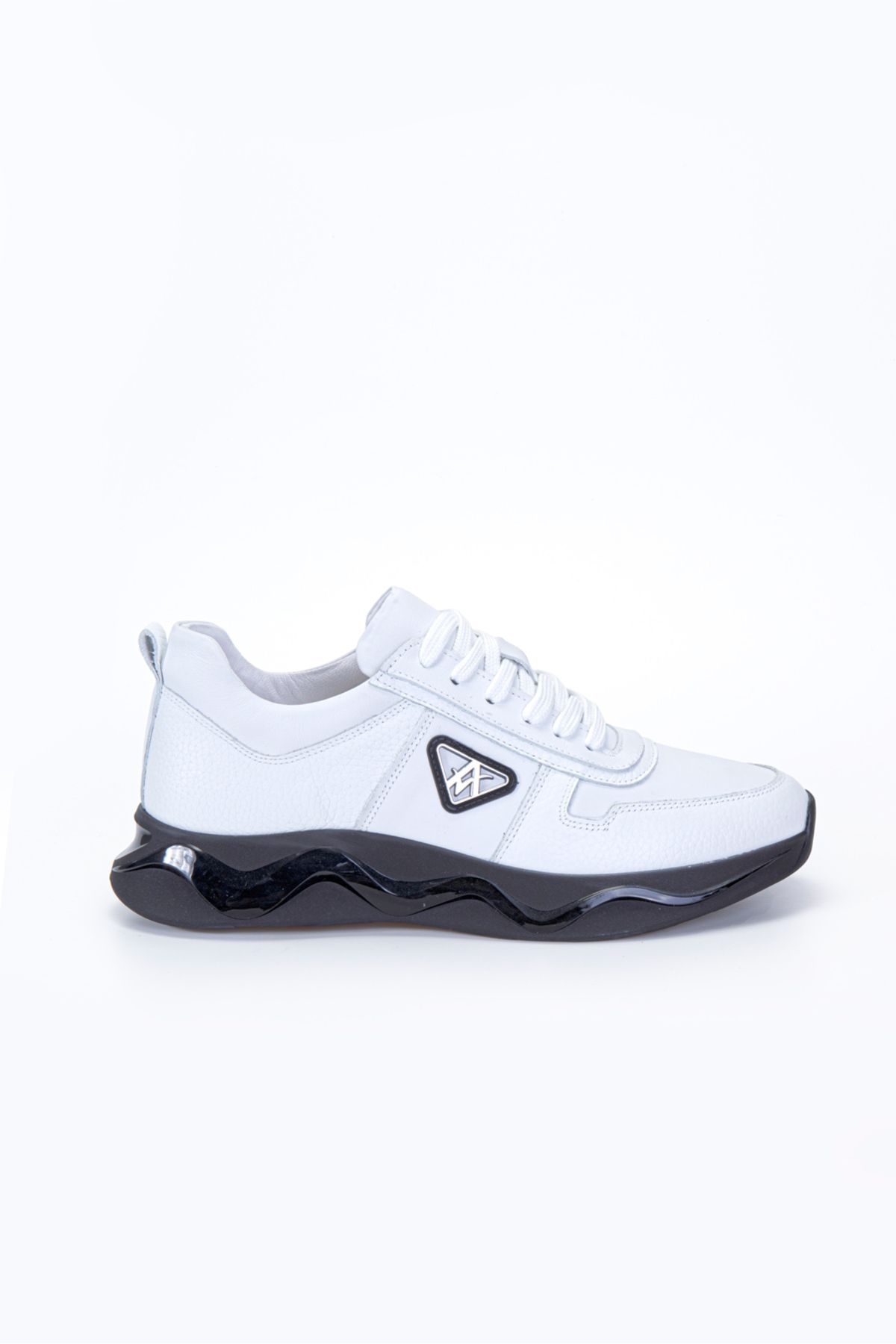 Vantaggio Vincio Beyaz %100 Hakiki Deri Erkek Sneaker Ayakkabı