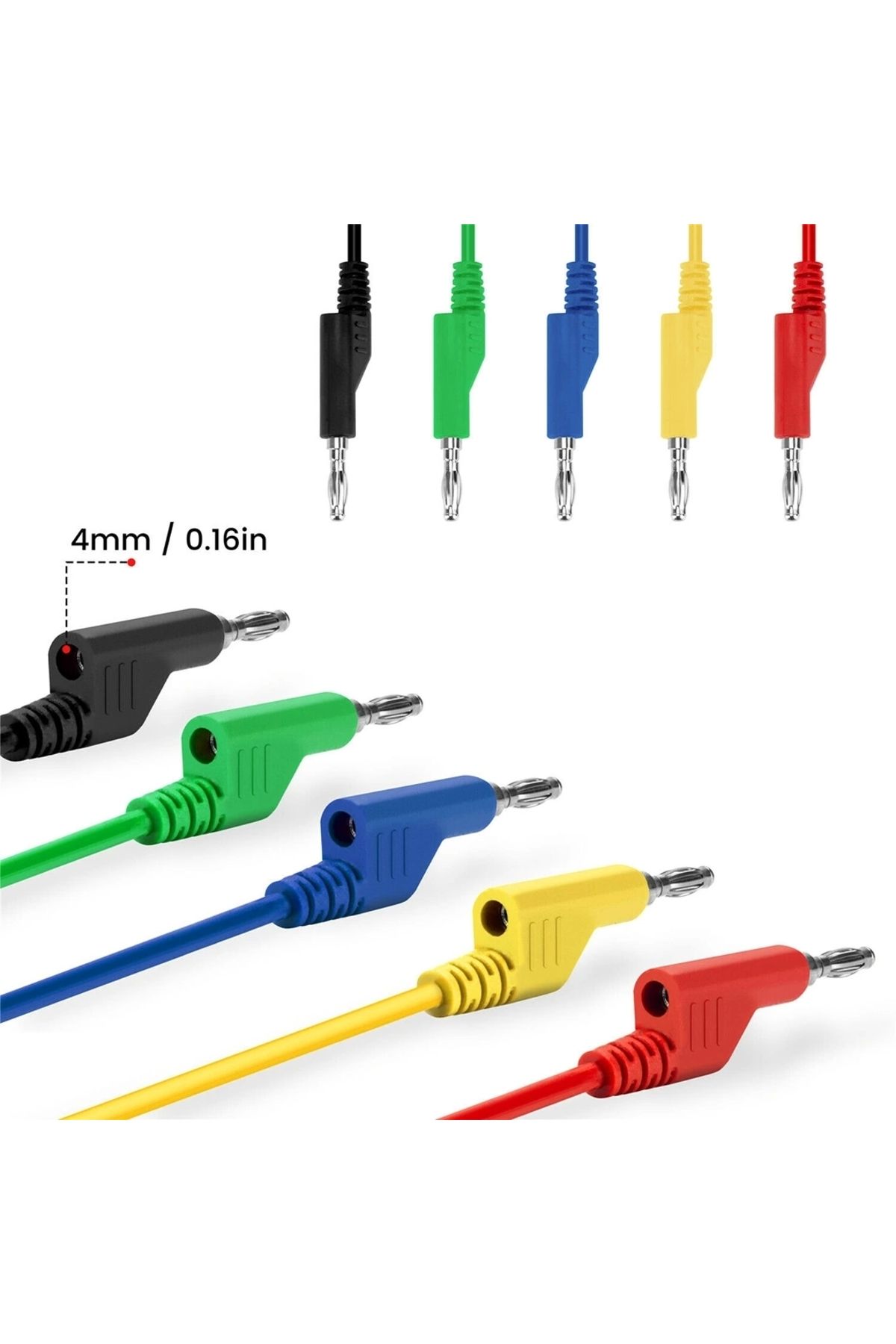 STOREMAX 5 RENKLİ 1 METRE 1000V - 19A MULTIMETRE TEST UÇLARI KABLO KİTİ (5047)