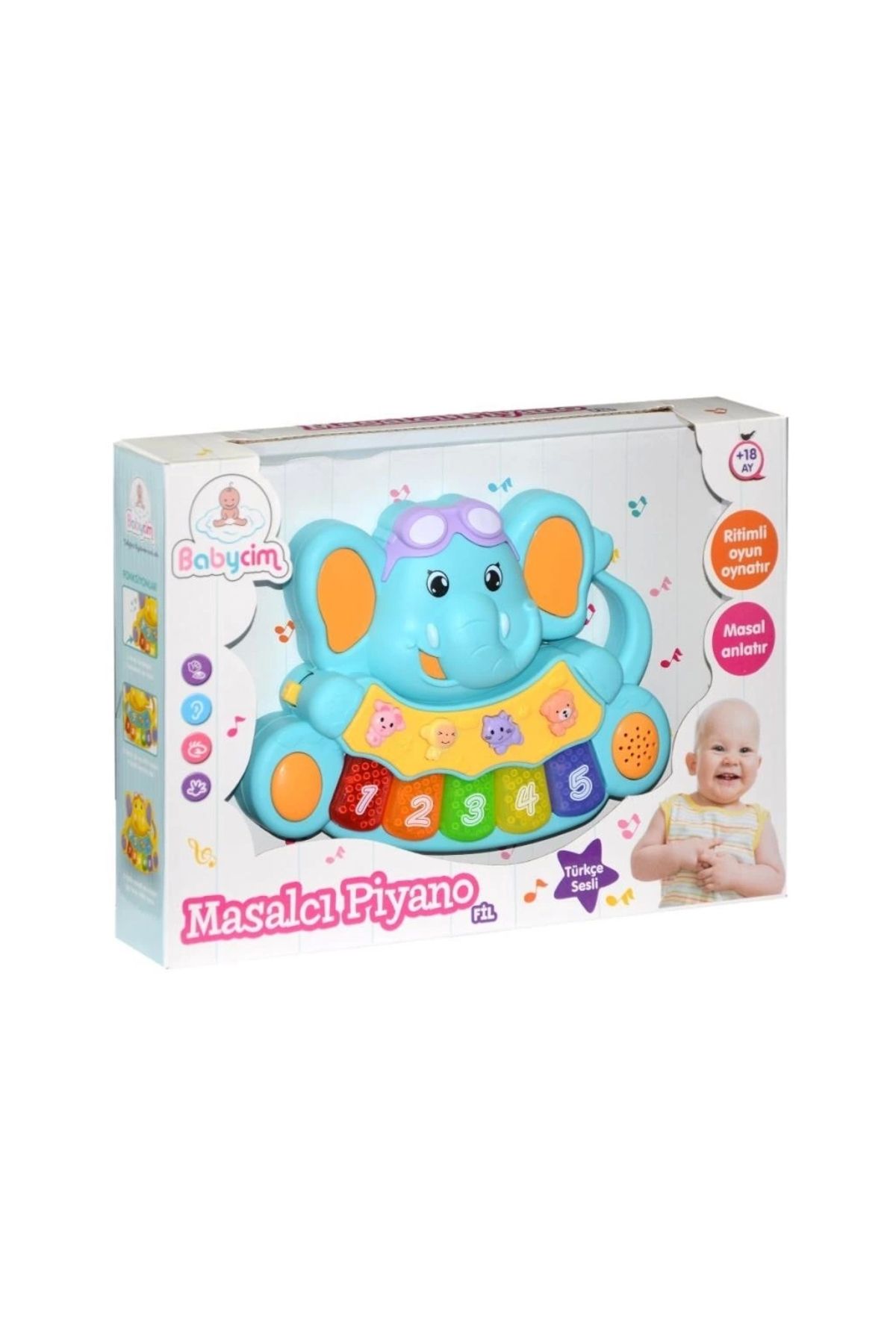FTT SHOPPING MARKET NessiWorld 855-31A-24 Birliktoys, Babycim Masalcı Piyano-Fil