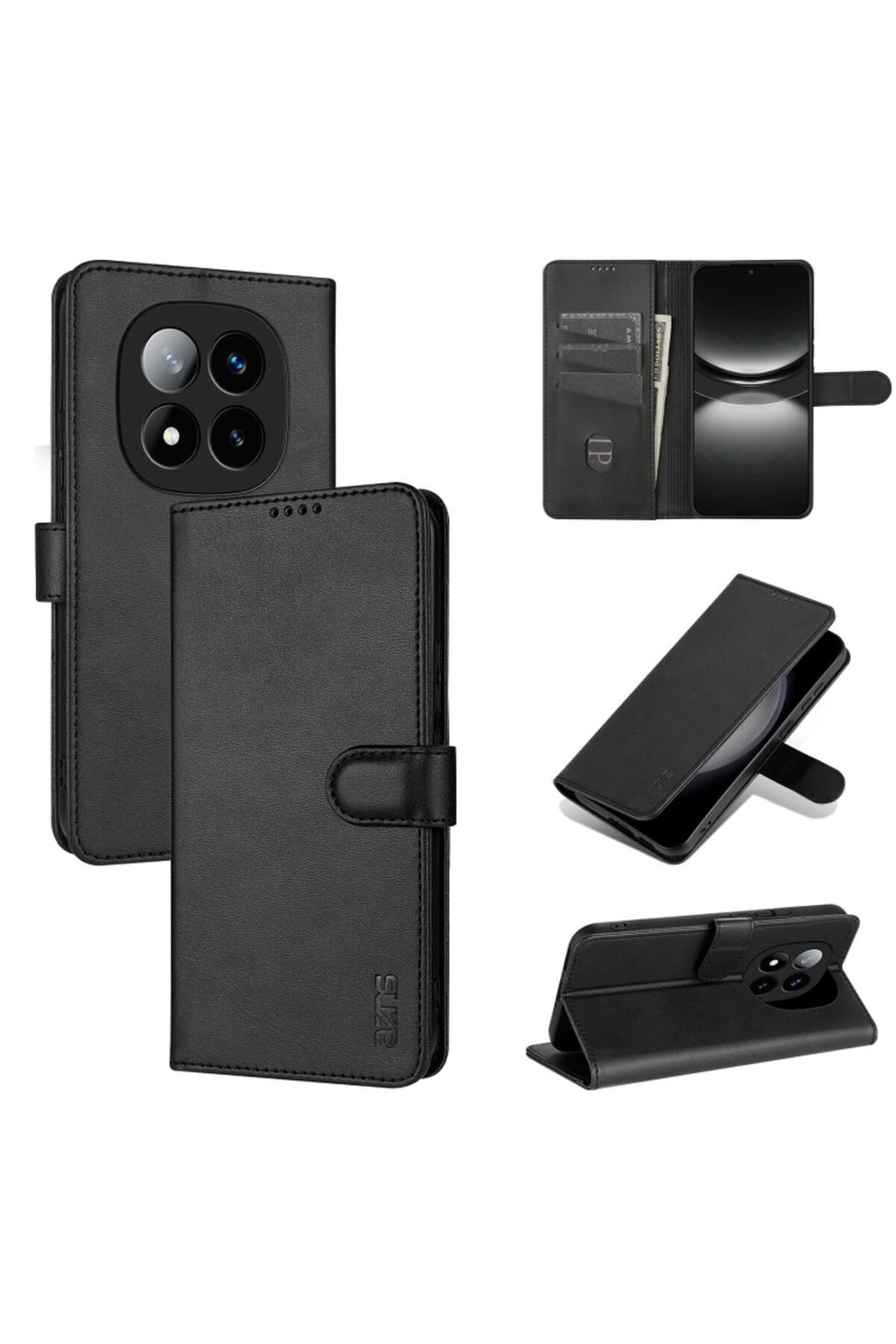 Rivor Xiaomi Redmi Note 14 Pro 4G Kılıf Kamera Korumalı Kapaklı Kartlık Cüzdanlı Deri Standlı Kapak