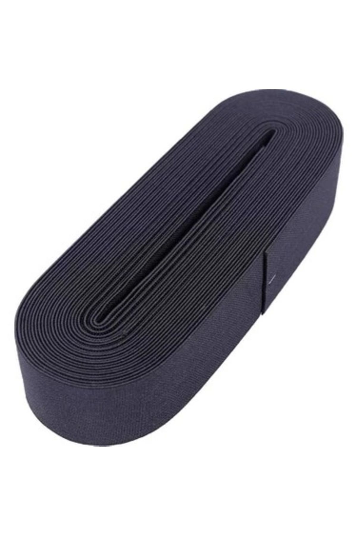 feminight Siyah - 4cm Paça Lastik Yassı Geniş 10mt.
