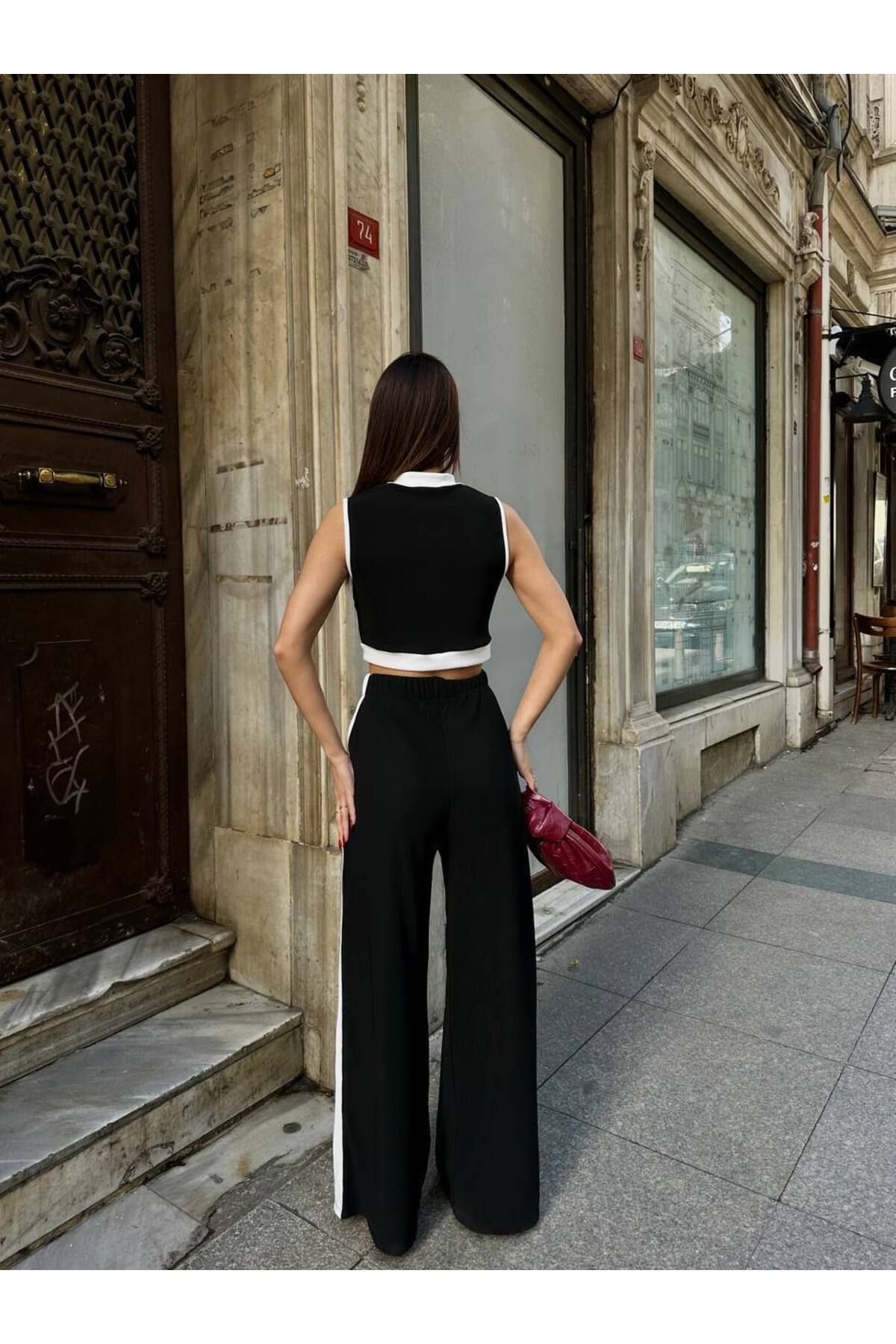 MİSTİX İSTANBUL ŞERİTLİ OTTOMAN İKİLİ SET