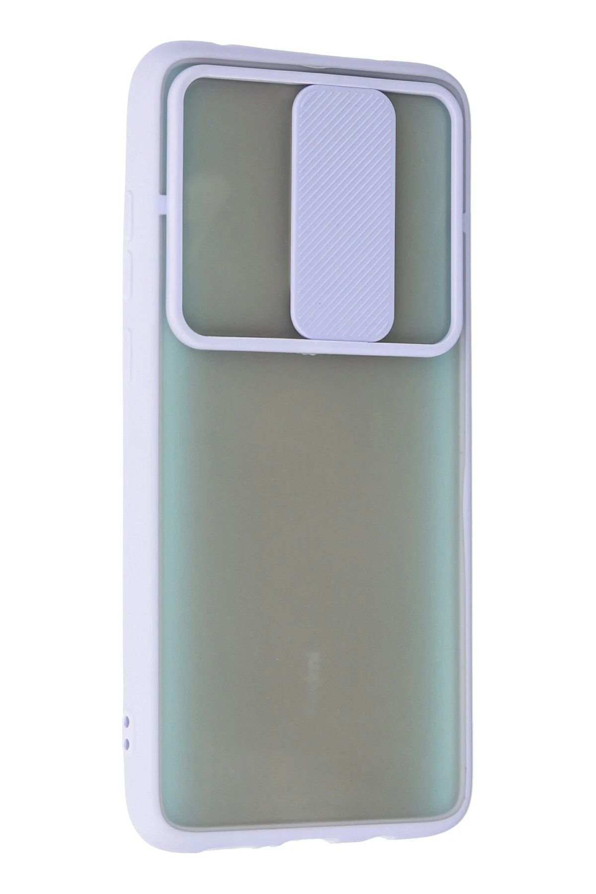 NewFace Xiaomi Redmi Note 8 Pro Kılıf Palm Buzlu Kamera Sürgülü Silikon - Lila SVLRS