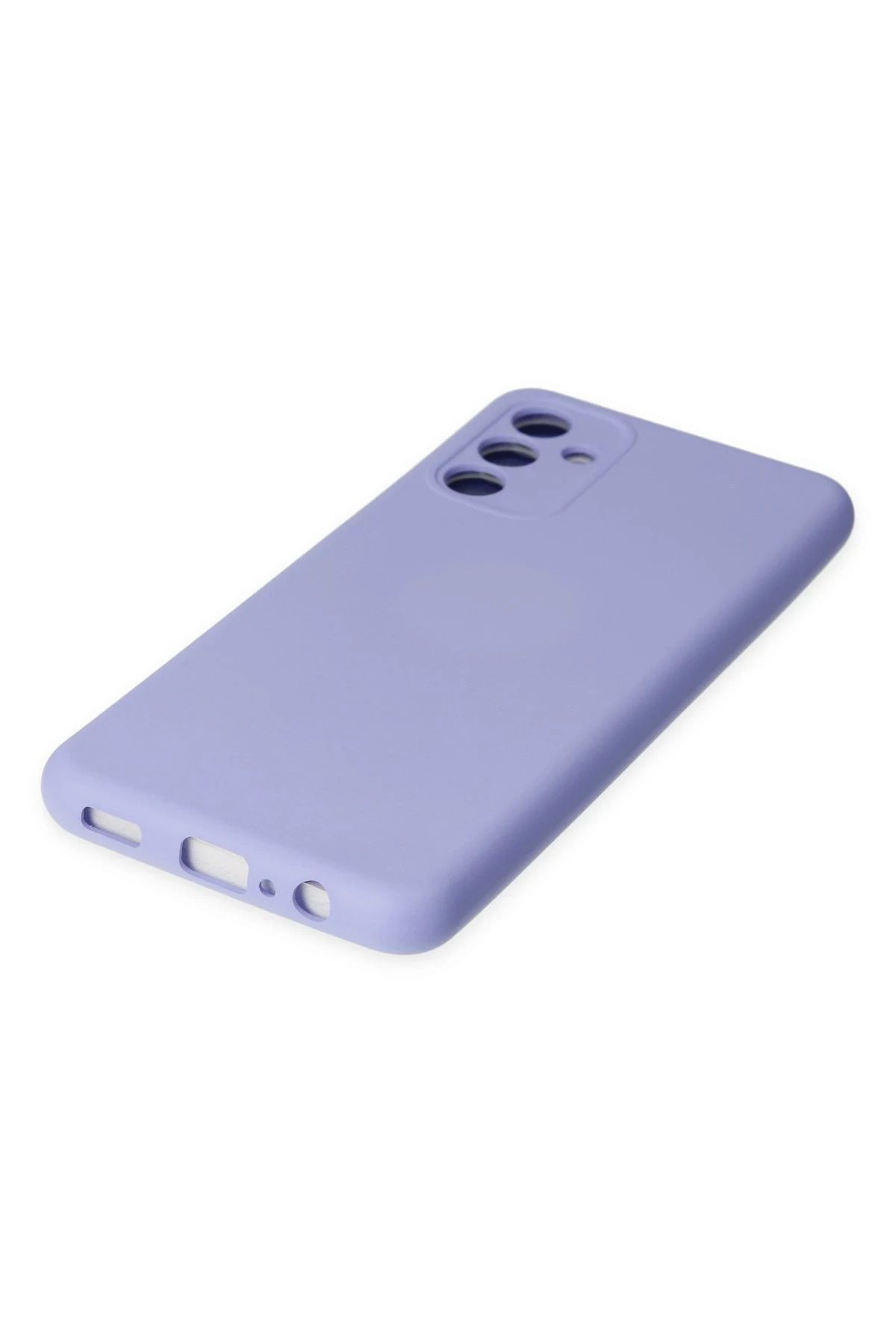 NewFace Galaxy A04S uyumlu Kılıf Nano içi Kadife Silikon - Lila SVLRS