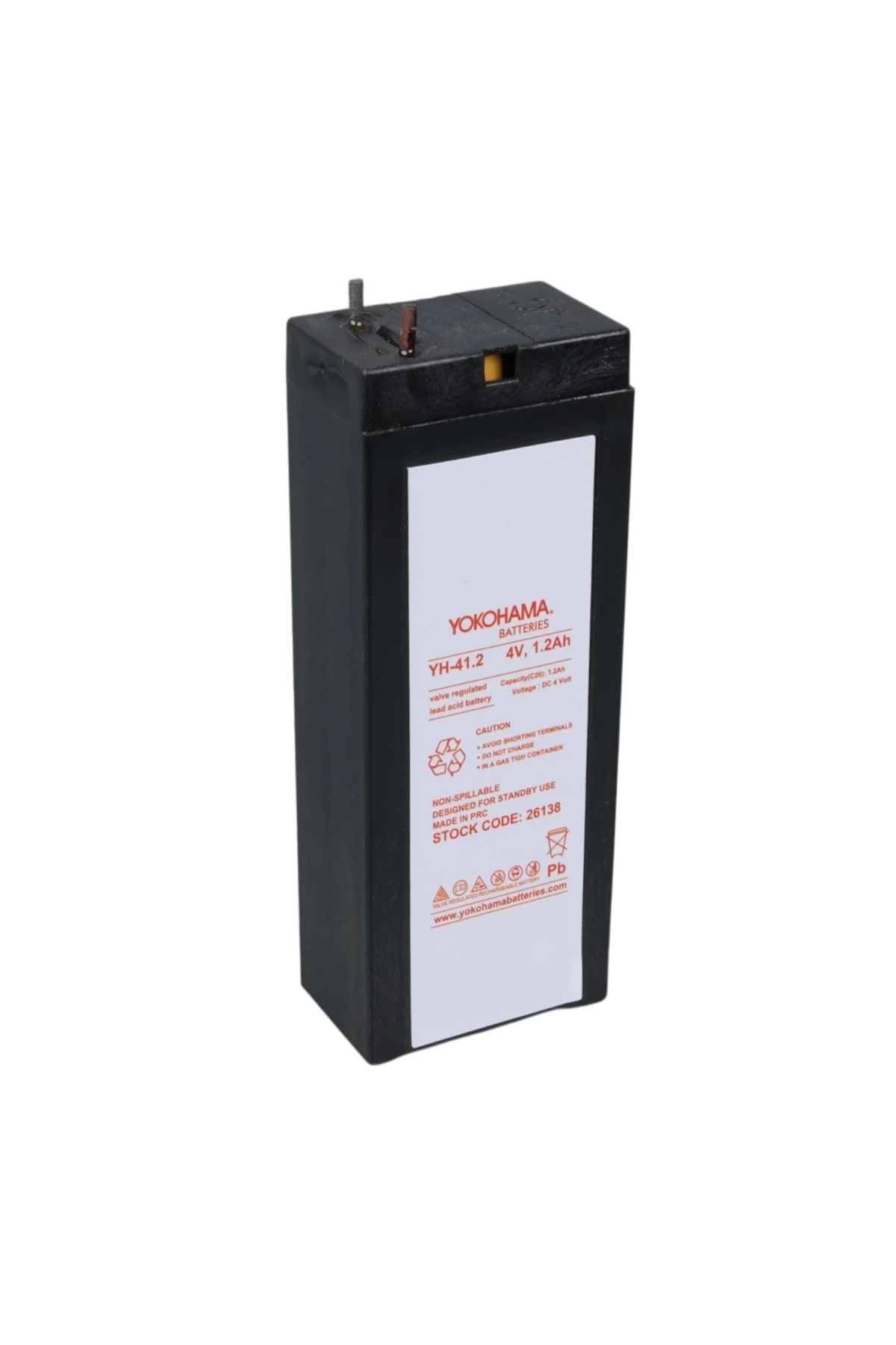 STOREMAX YOKOHAMA YH-41.2 4 VOLT - 1.2 AMPER KURU AKÜ (35.2 X 22 X 91 MM) (5047)