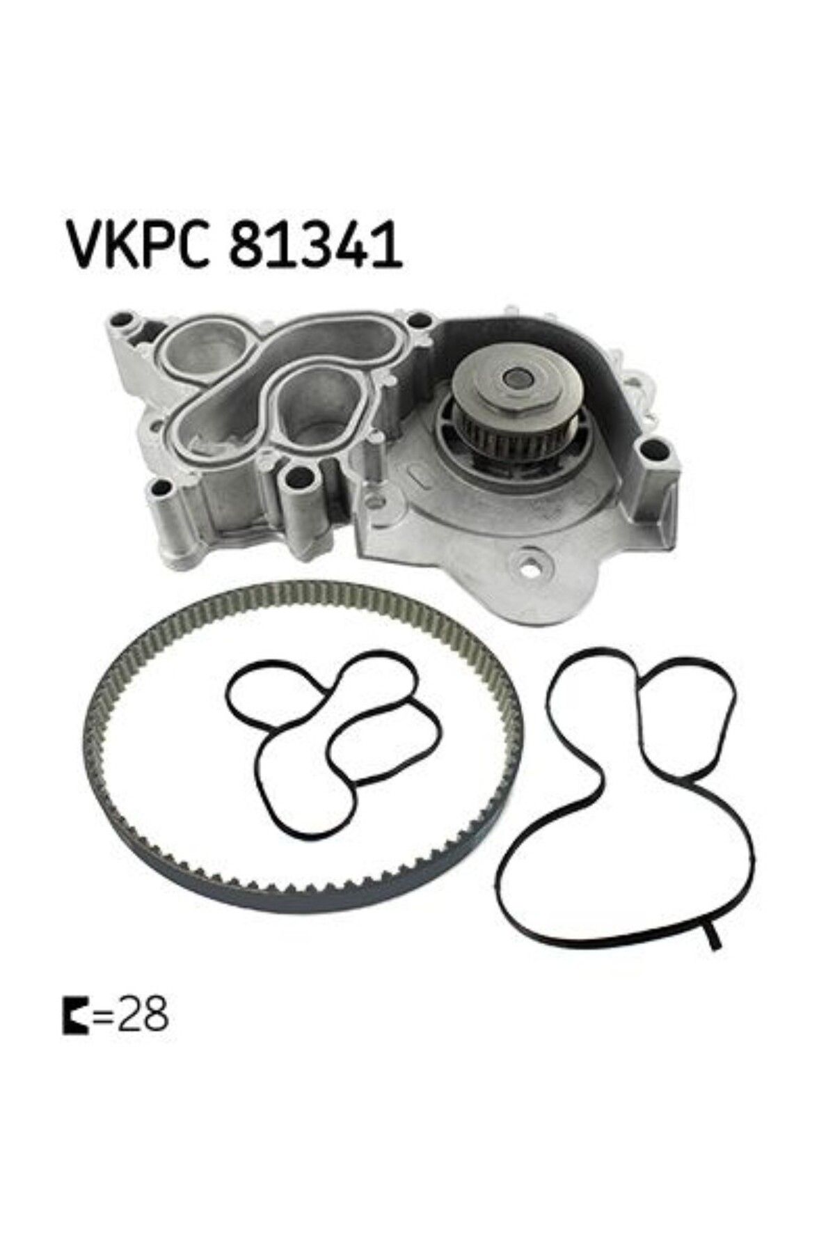 SKF DEVIRDAIM-TEK POMPA (VW GOLF 13-17 POLO 13-14 AUDI A3 13-16 SEAT LEON 13-16) 04E121600AD