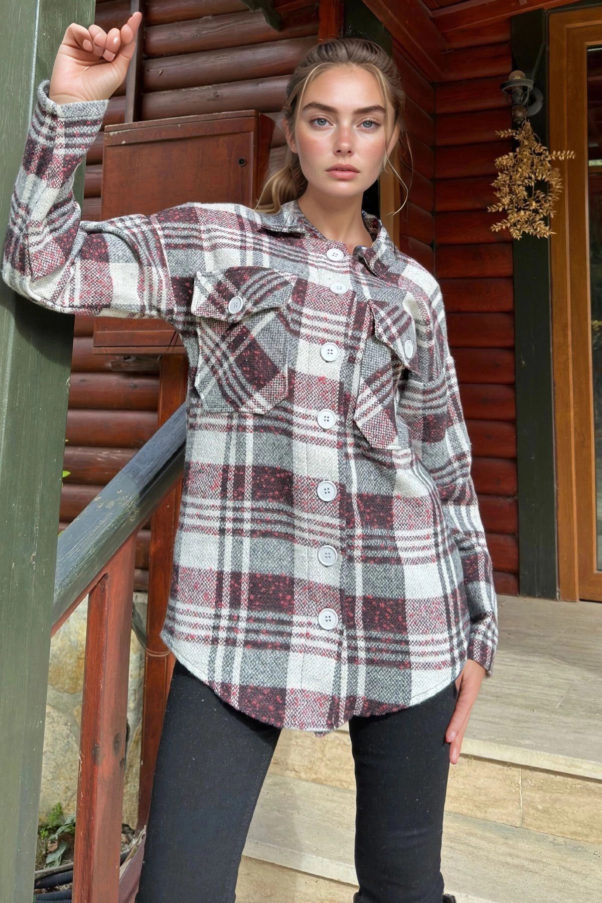 bacc Fuşya Oversize Uzun Kollu Gömlek BCBSK-25700-3685