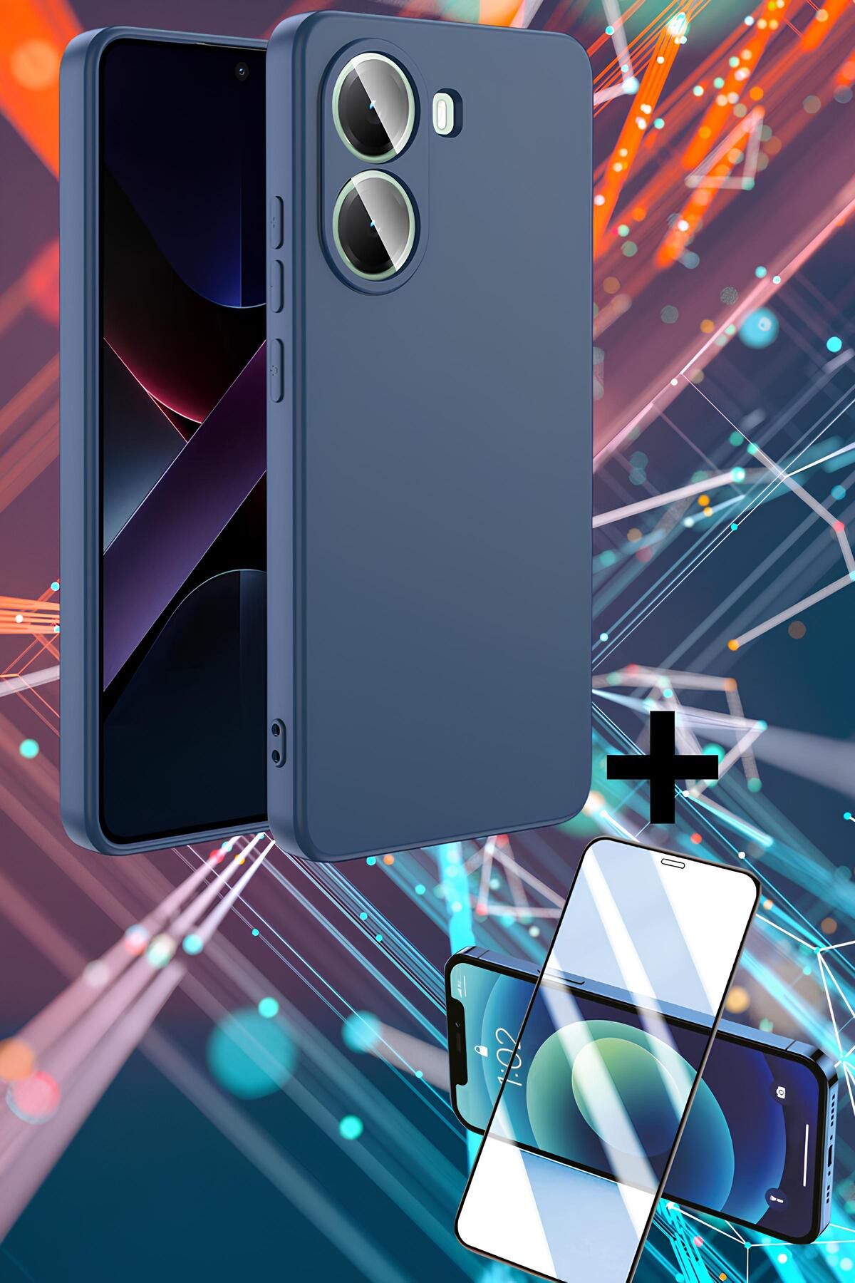 Hatreds Xiaomi Poco X7 Pro Kılıf İçi Kadife Kamera Koruma Çıkıntılı Lansman Kapak + Ekran Koruyucu