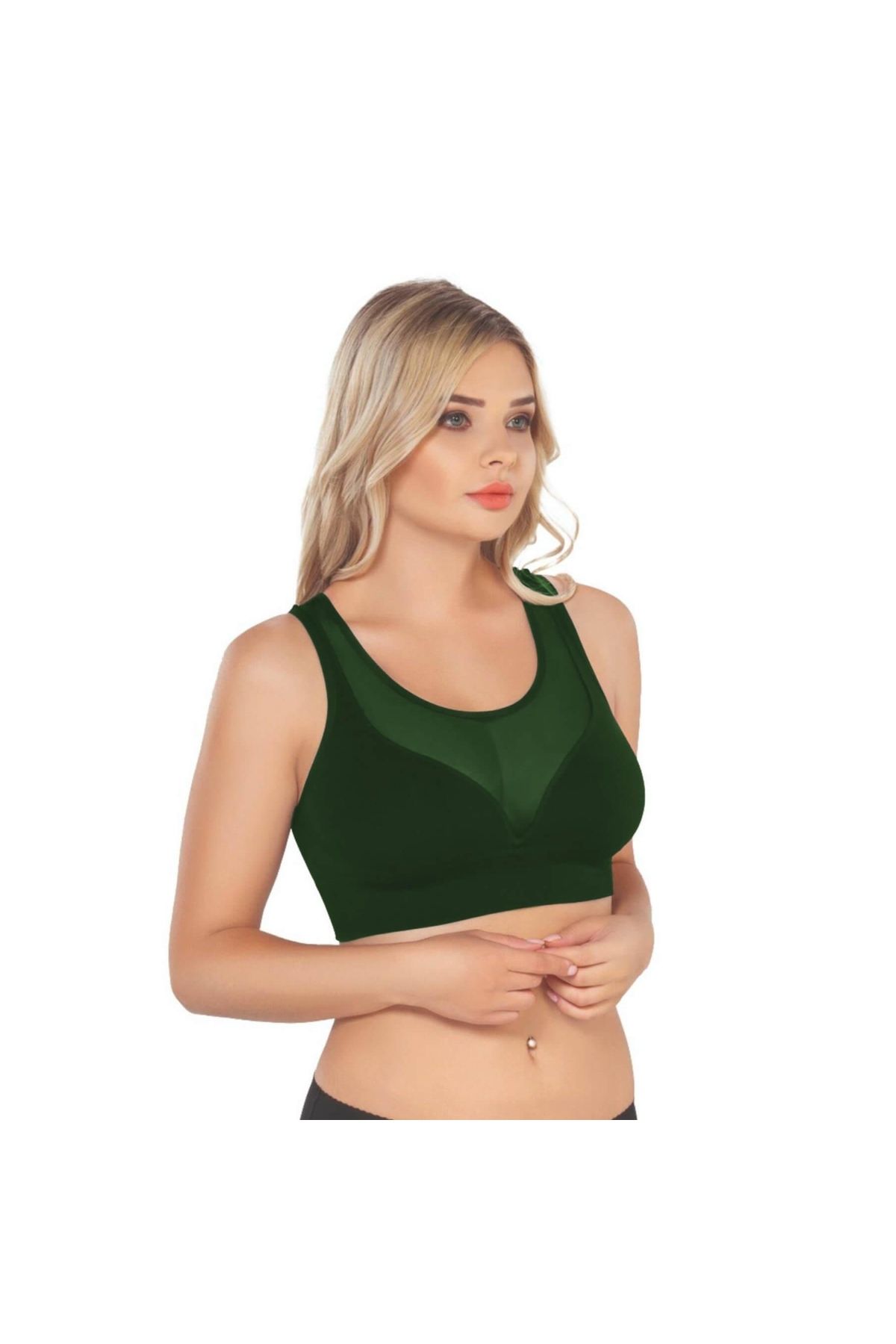 Marsilyan MODLİVE YEŞİL MI Emay 4028 Seamless Tül Toparlayıcı Büstiyer