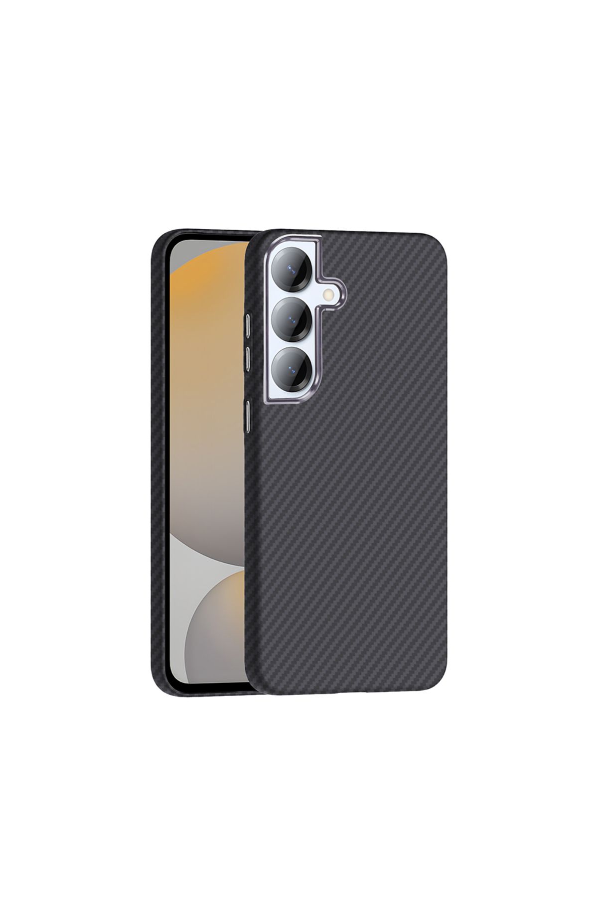 Rivor Galaxy S25 Plus & Galaxy S24 Plus Kılıf Kamera Çıkıntılı Magsafe Şarj Özellikli Karbon Fiber Kapak