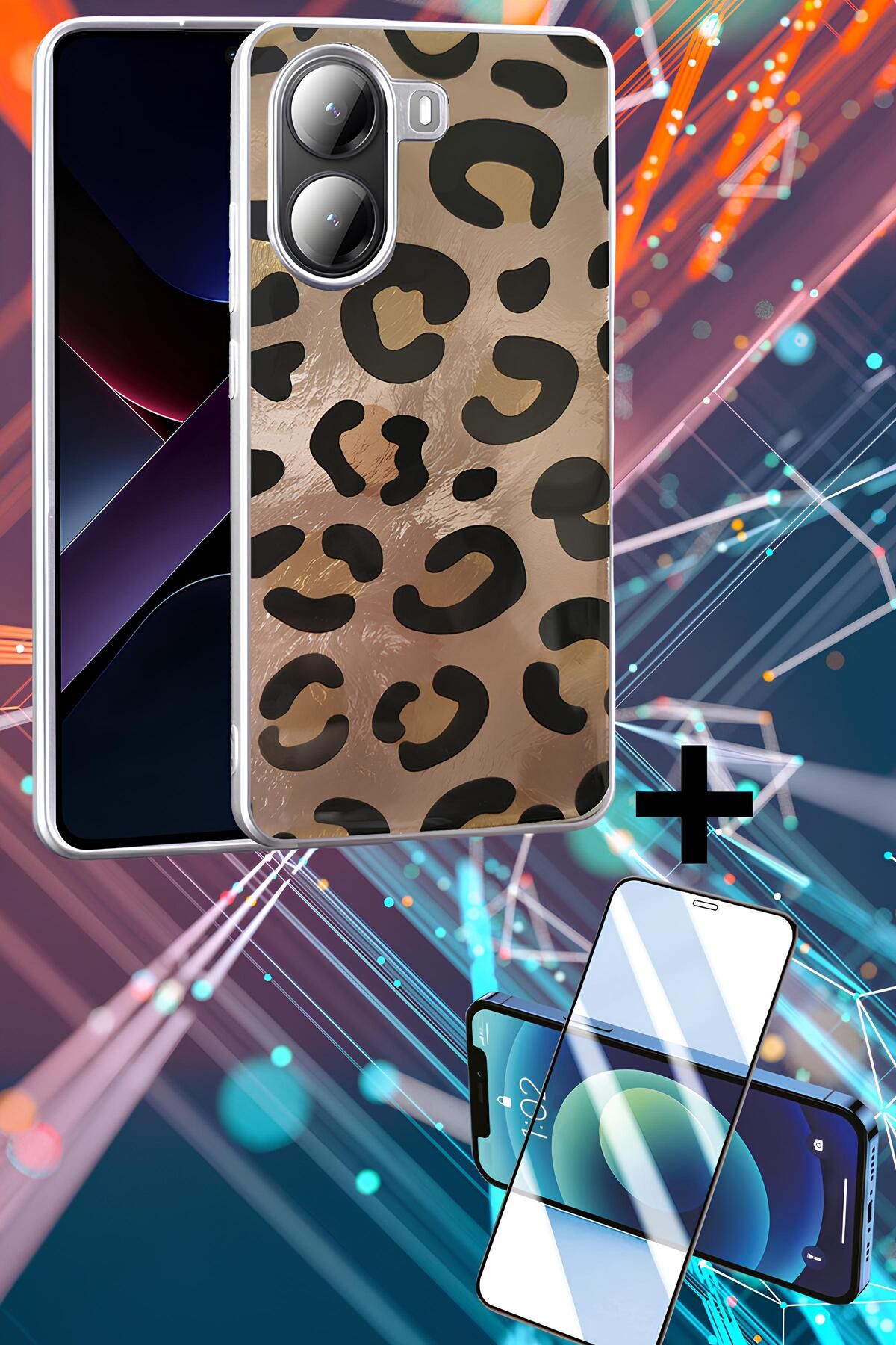 Hatreds Xiaomi Poco X7 Pro Kılıf Desenli Tasarımlı Kamera Koruma Çıkıntılı Yeni Nesil Kapak + Ekran Koruyucu