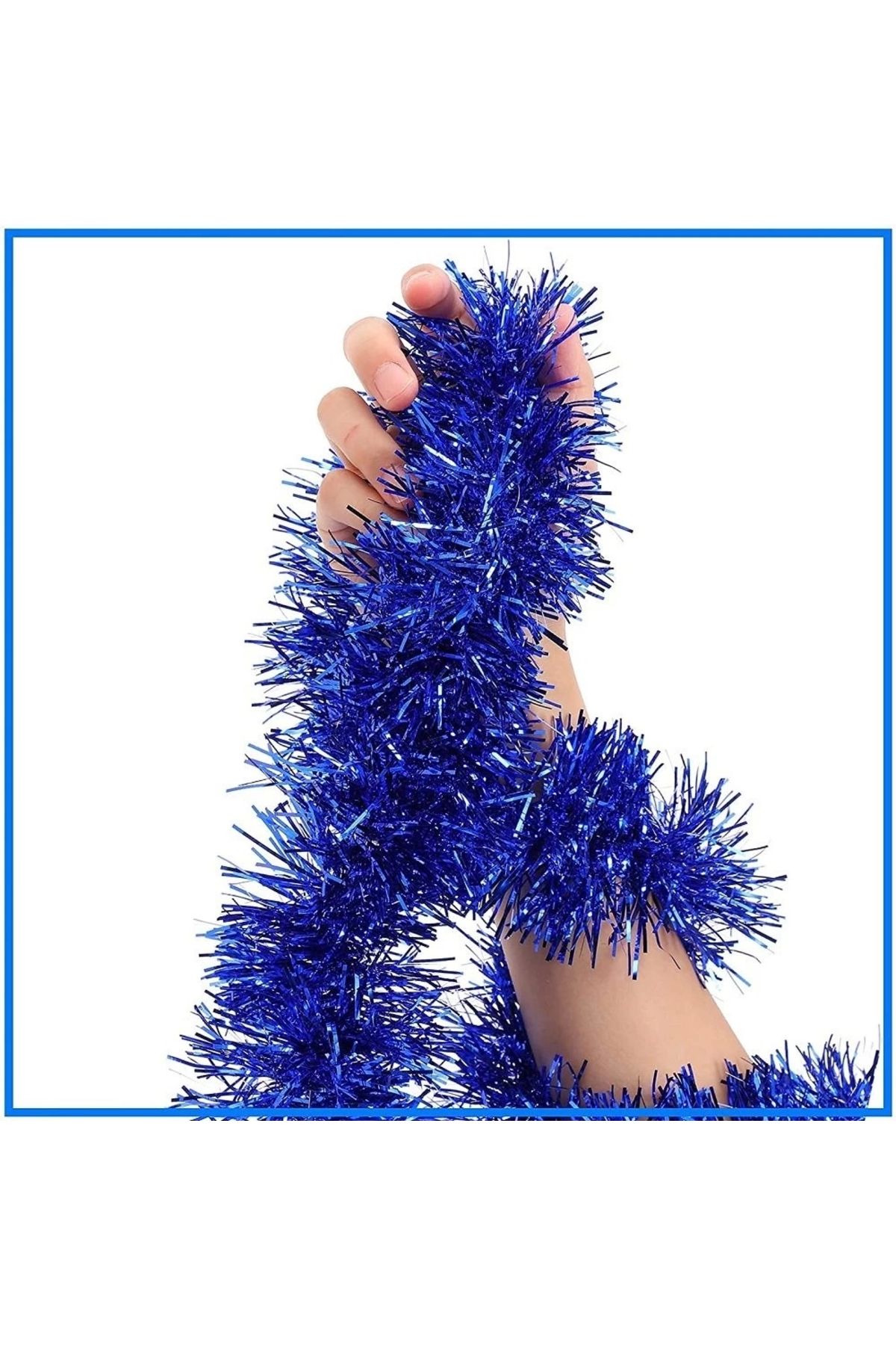 FTT SHOPPING MARKET Nessiworld Parti İçin Sim Süs 2 Metre Uzunluk 6 cm Genişlik Mavi Renk İthal